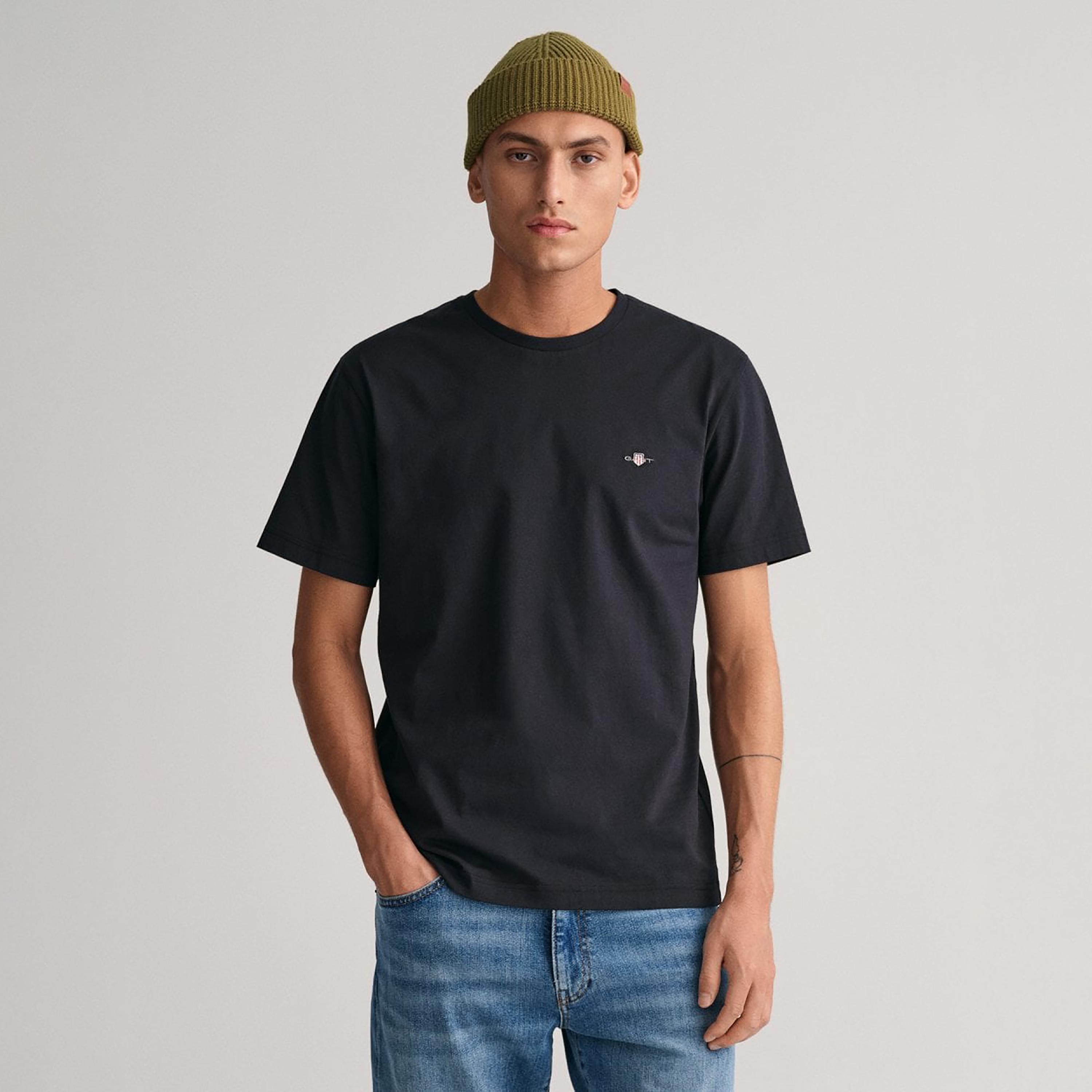 Gant Shield Regular Fit Short Sleeves Crew Neck Men's T-Shirt-men-clothing-tshirtsandpolos-tshirts-image-1
