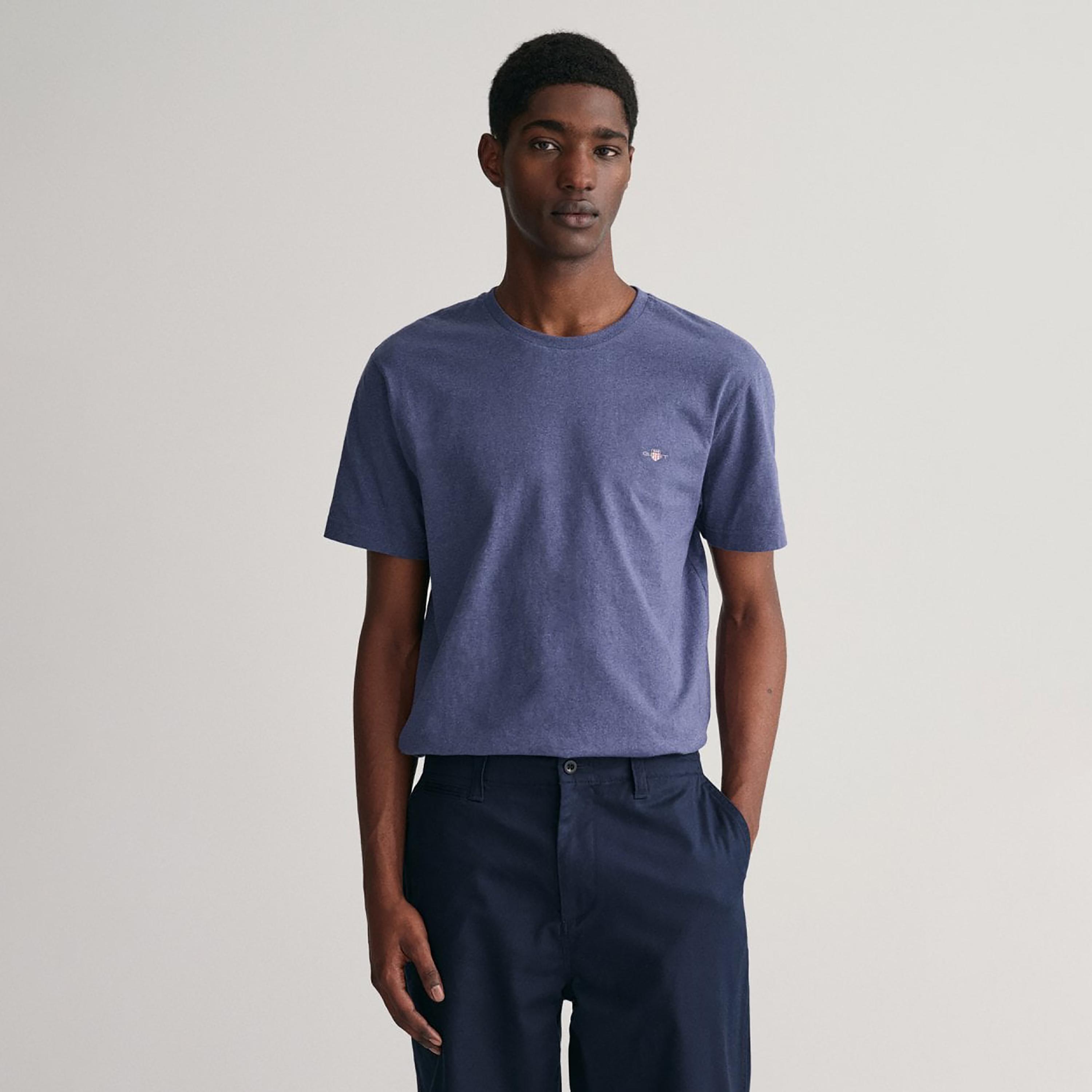 تي-شيرت جانت لوجو بأكمام قصيرة وياقة دائرية-men-clothing-tshirtsandpolos-tshirts-image-1