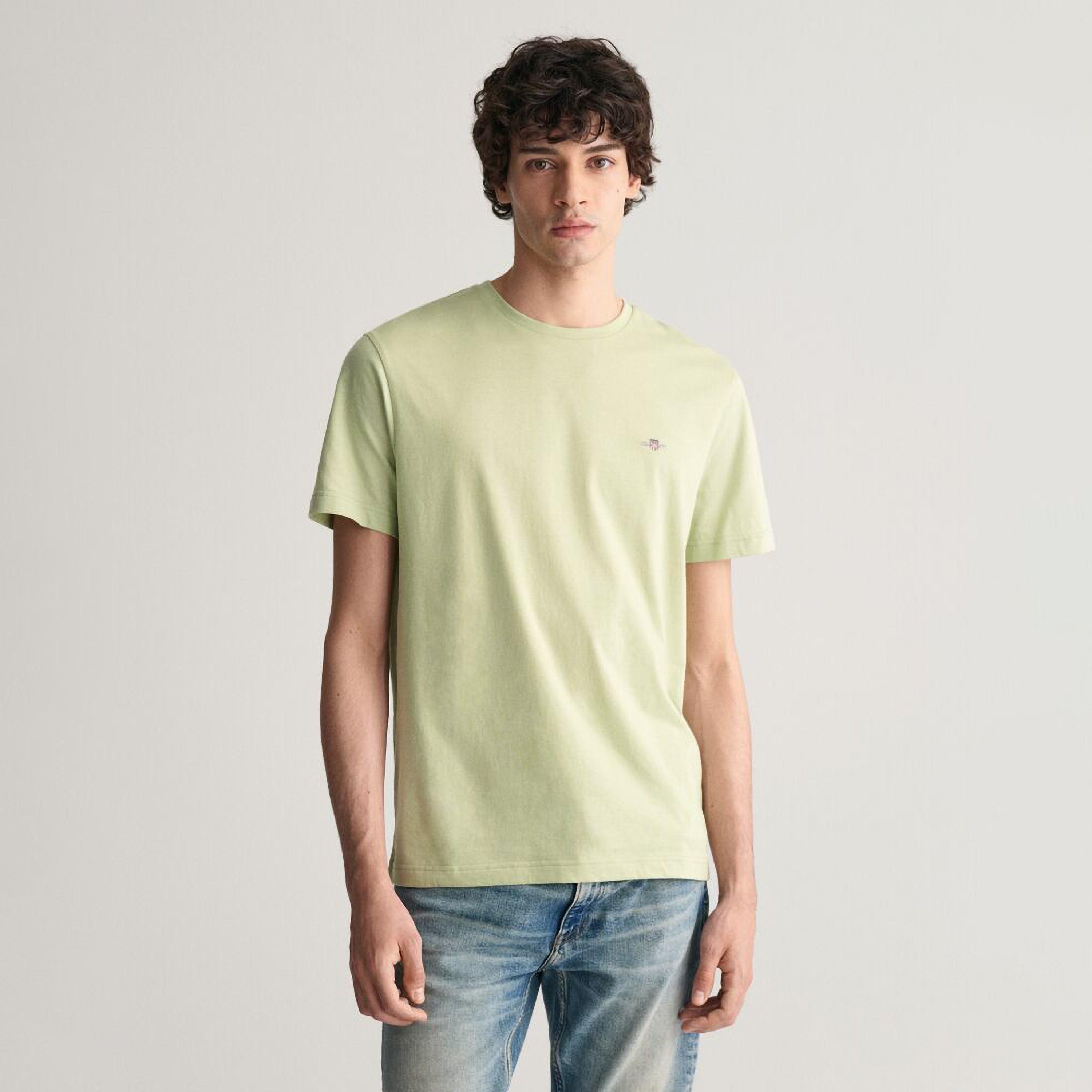 Gant Shield Slim Fit Short Sleeves Round Neck Men's T-Shirt-men-clothing-tshirtsandpolos-tshirts-image-5
