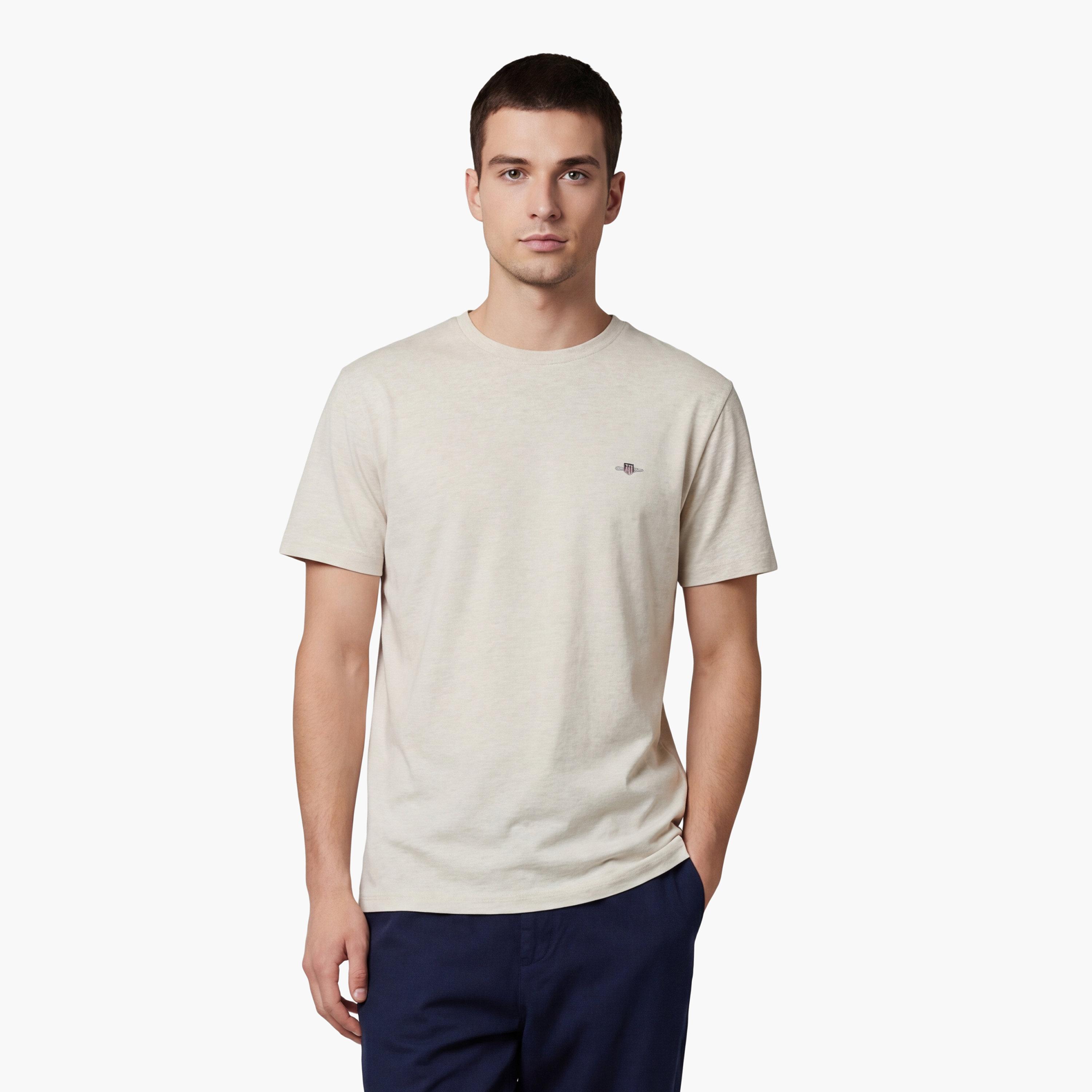 Gant Shield Regular Fit Short Sleeves Crew Neck Men's T-Shirt-men-clothing-tshirtsandpolos-tshirts-image-1