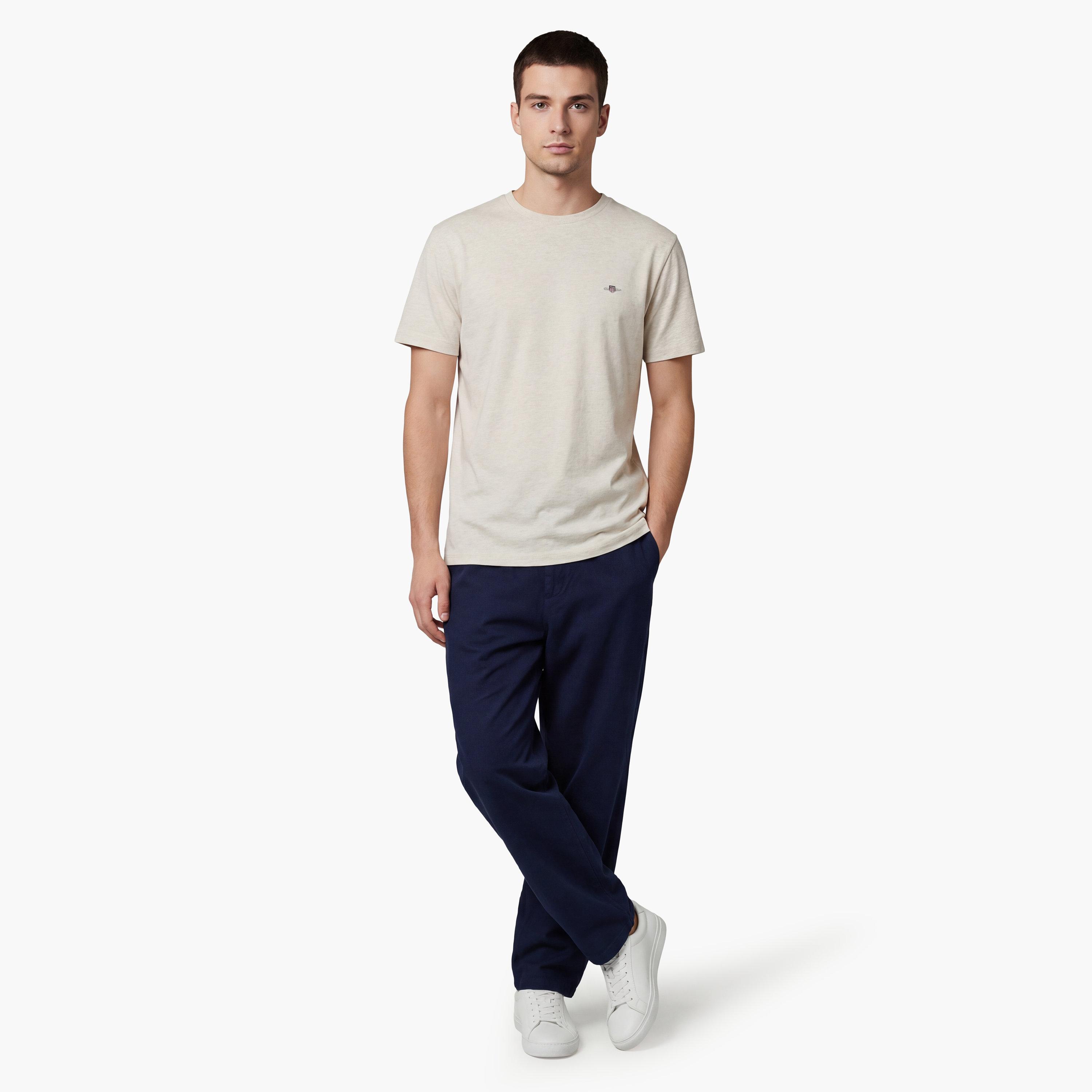 Gant Shield Regular Fit Short Sleeves Crew Neck Men's T-Shirt-men-clothing-tshirtsandpolos-tshirts-image-2
