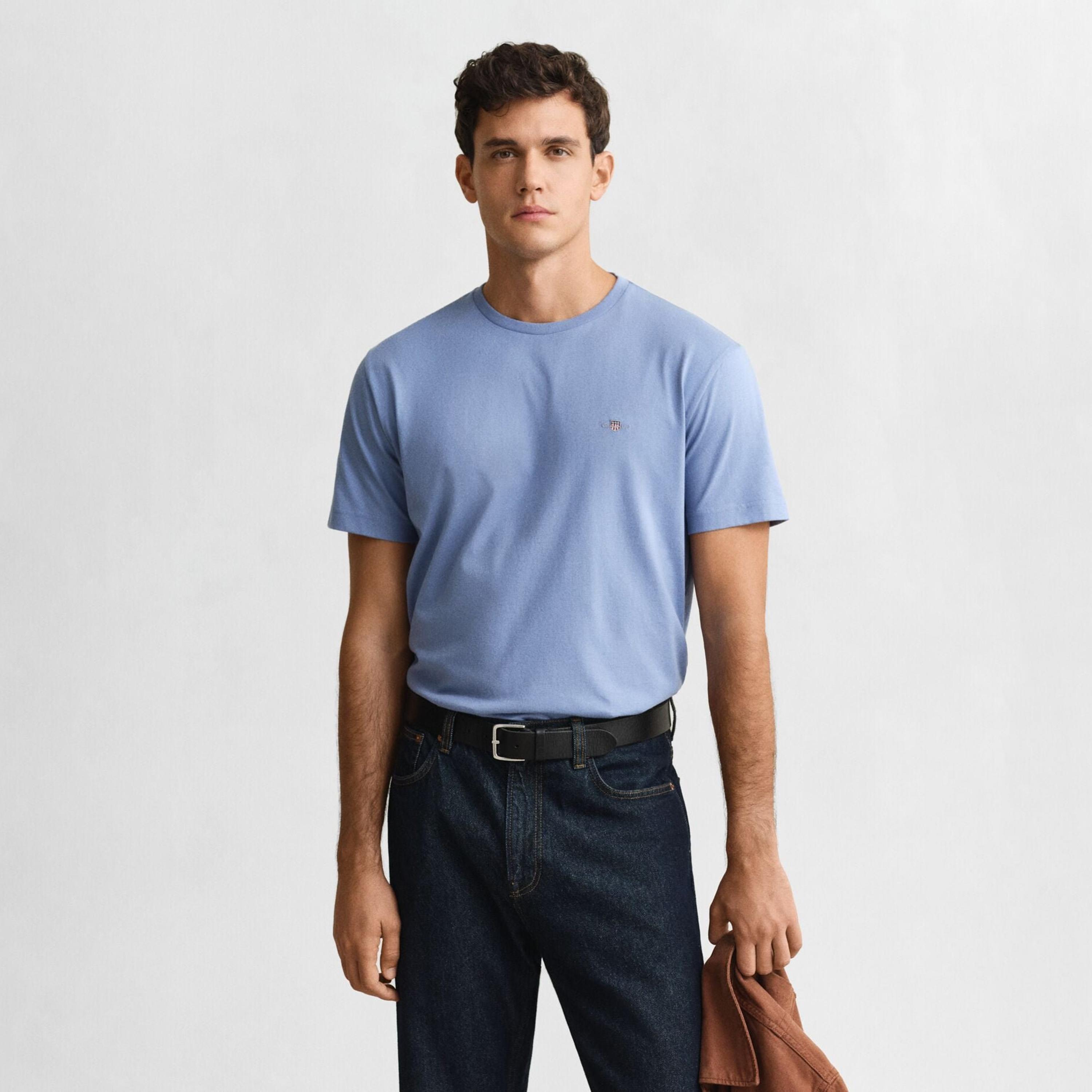 Gant Shield Regular Fit Short Sleeves Crew Neck Men's T-Shirt-men-clothing-tshirtsandpolos-tshirts-image-1