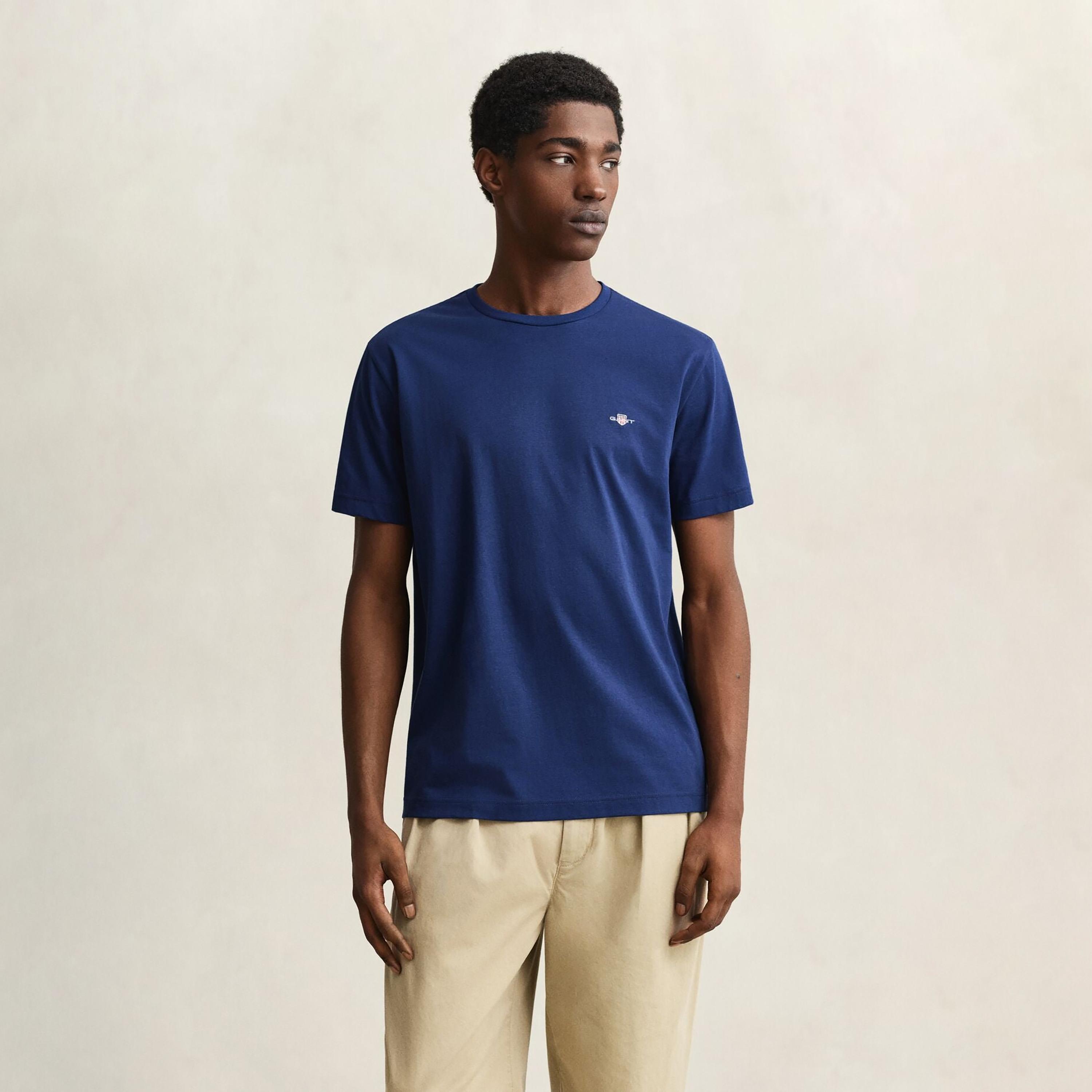 تي-شيرت جانت لوجو بأكمام قصيرة وياقة دائرية-men-clothing-tshirtsandpolos-tshirts-image-1