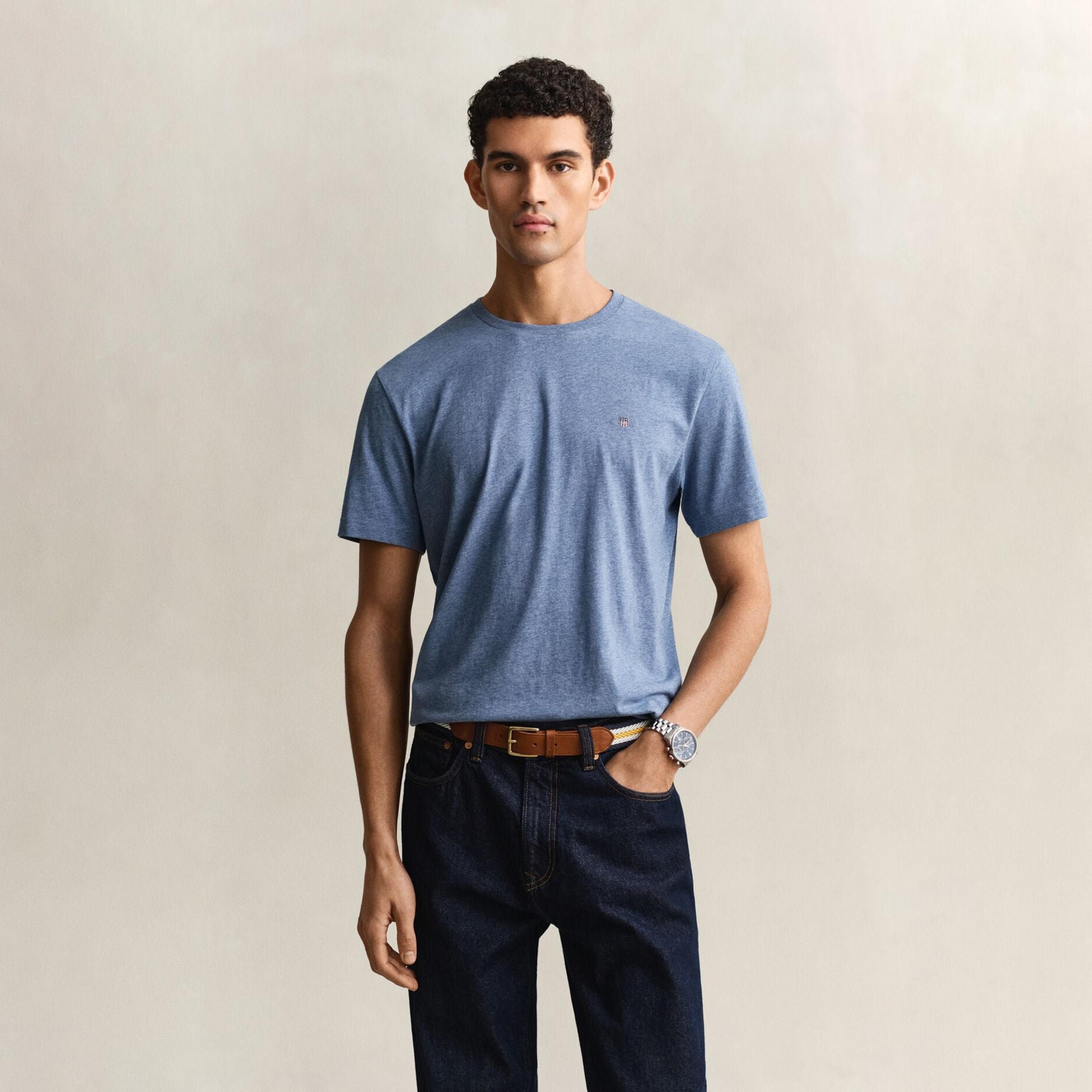 Gant Shield Regular Fit Short Sleeves Crew Neck Men's T-Shirt-men-clothing-tshirtsandpolos-tshirts-image-1