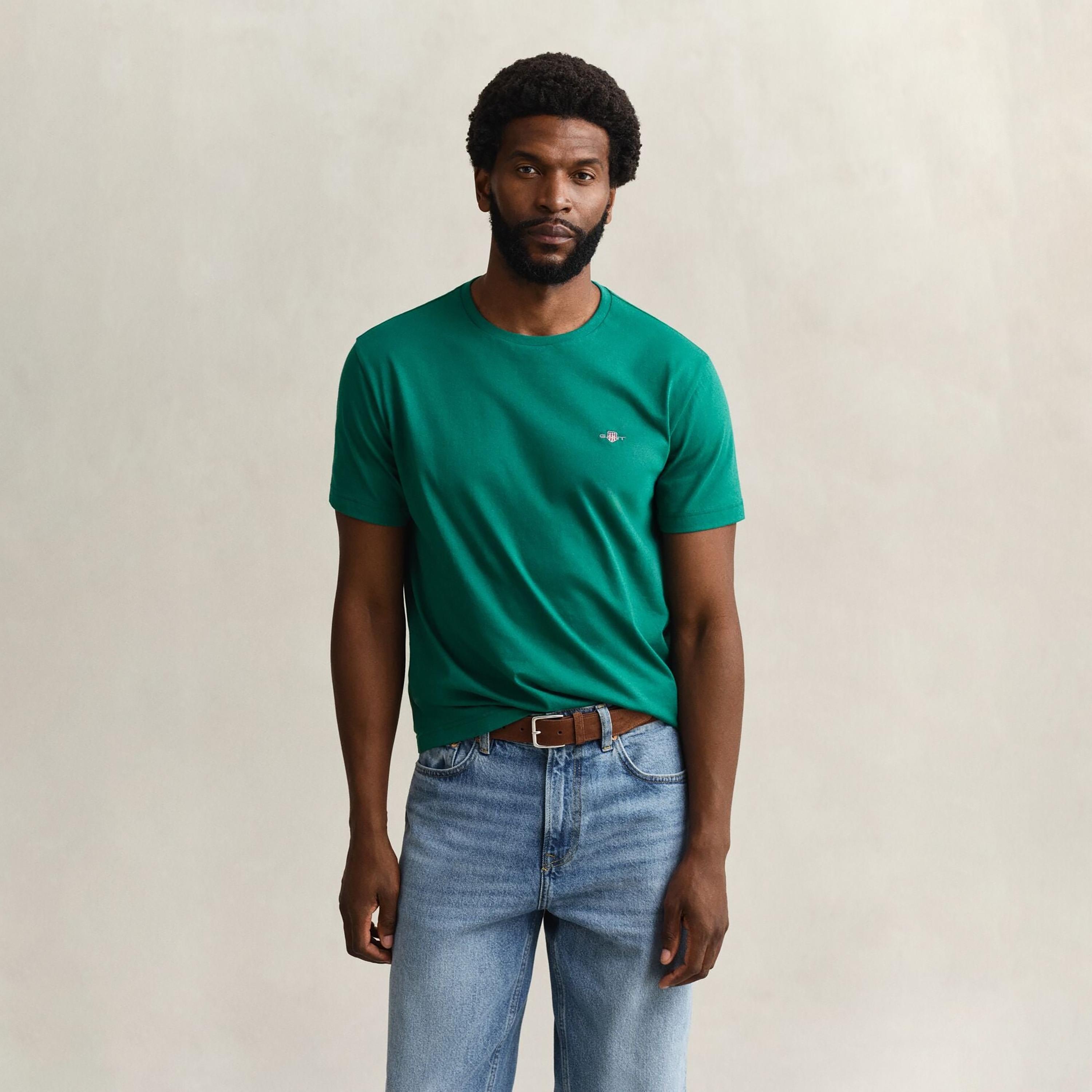 Gant Shield Regular Fit Short Sleeves Crew Neck Men's T-Shirt-men-clothing-tshirtsandpolos-tshirts-image-1