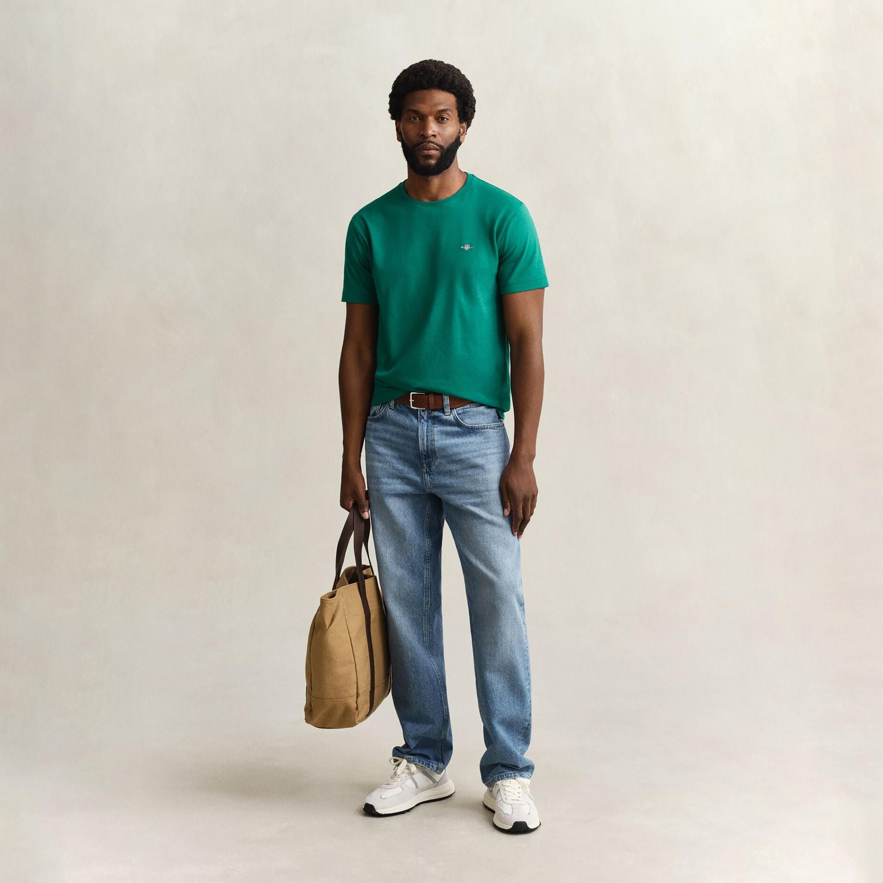 Gant Shield Regular Fit Short Sleeves Crew Neck Men's T-Shirt-men-clothing-tshirtsandpolos-tshirts-image-2