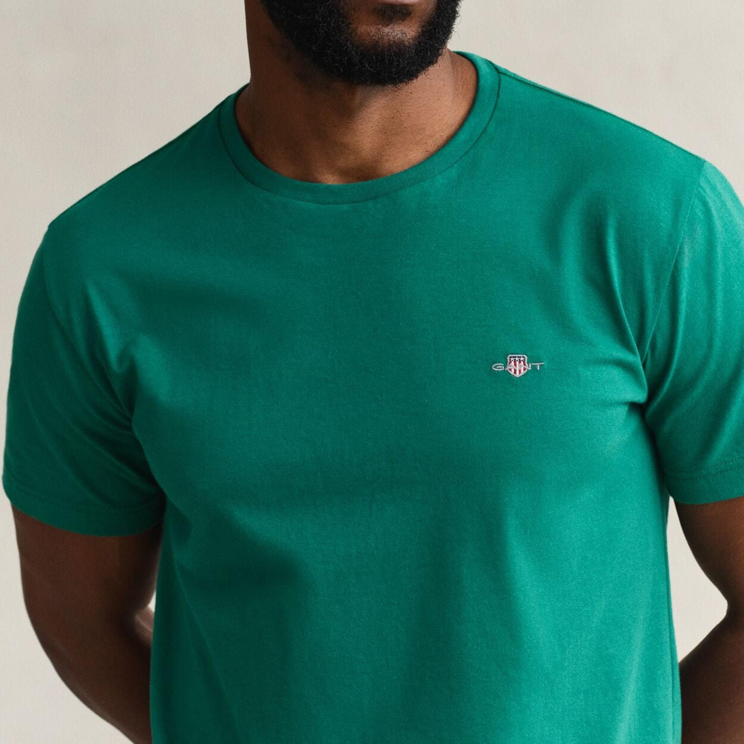 Gant Shield Regular Fit Short Sleeves Crew Neck Men's T-Shirt-men-clothing-tshirtsandpolos-tshirts-image-3