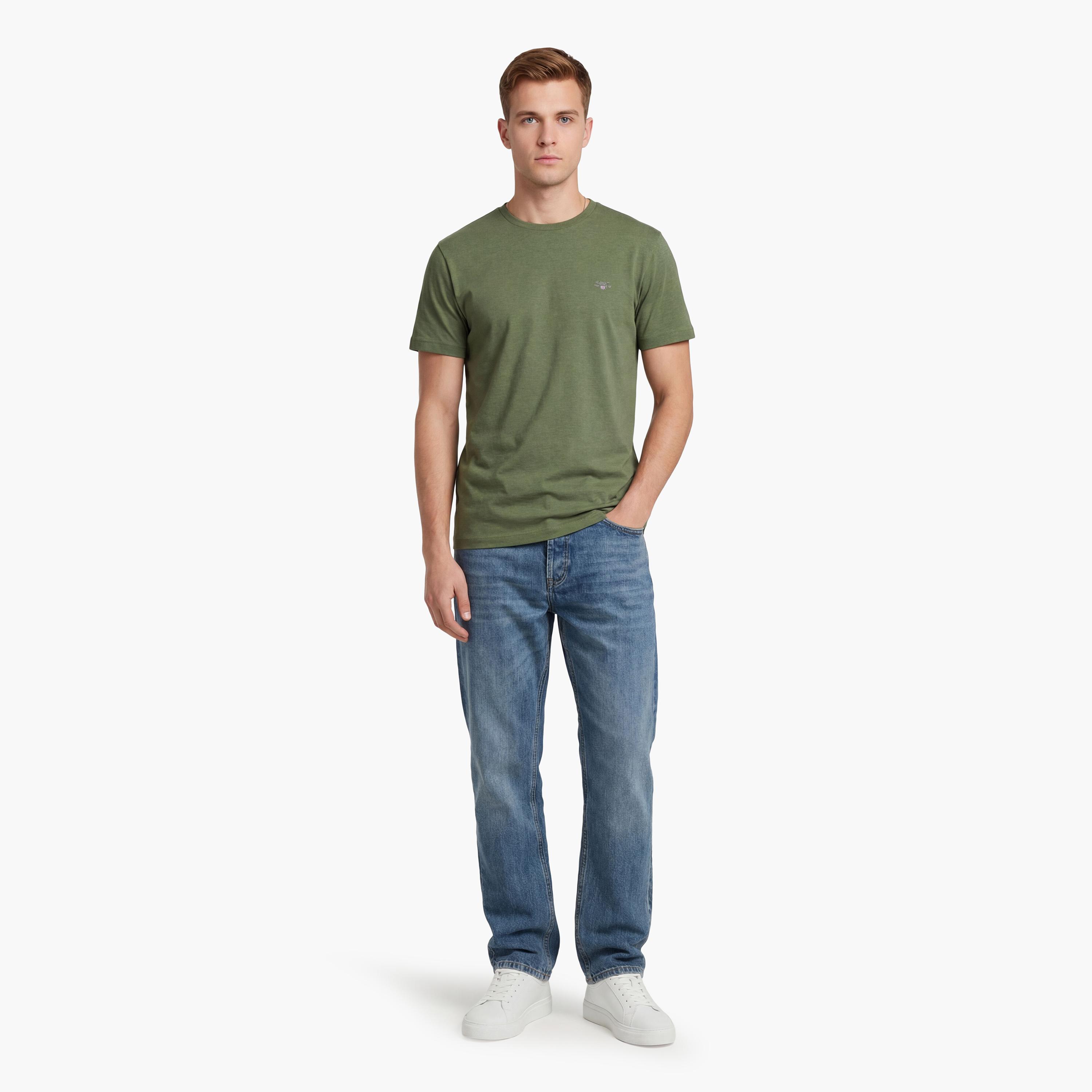 Gant Shield Regular Fit Short Sleeves Crew Neck Men's T-Shirt-men-clothing-tshirtsandpolos-tshirts-image-2