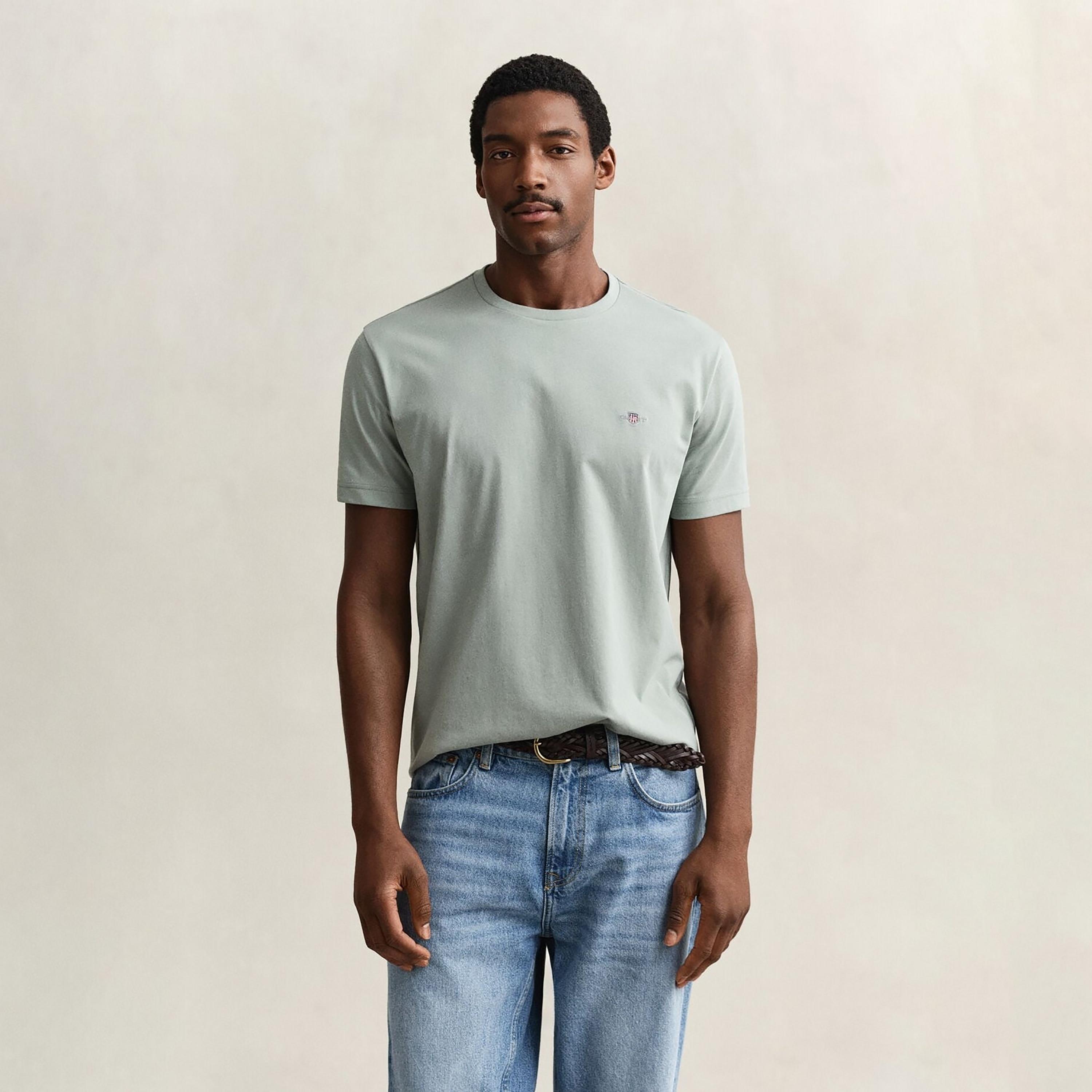 Gant Shield Regular Fit Short Sleeves Crew Neck Men's T-Shirt-men-clothing-tshirtsandpolos-tshirts-image-1