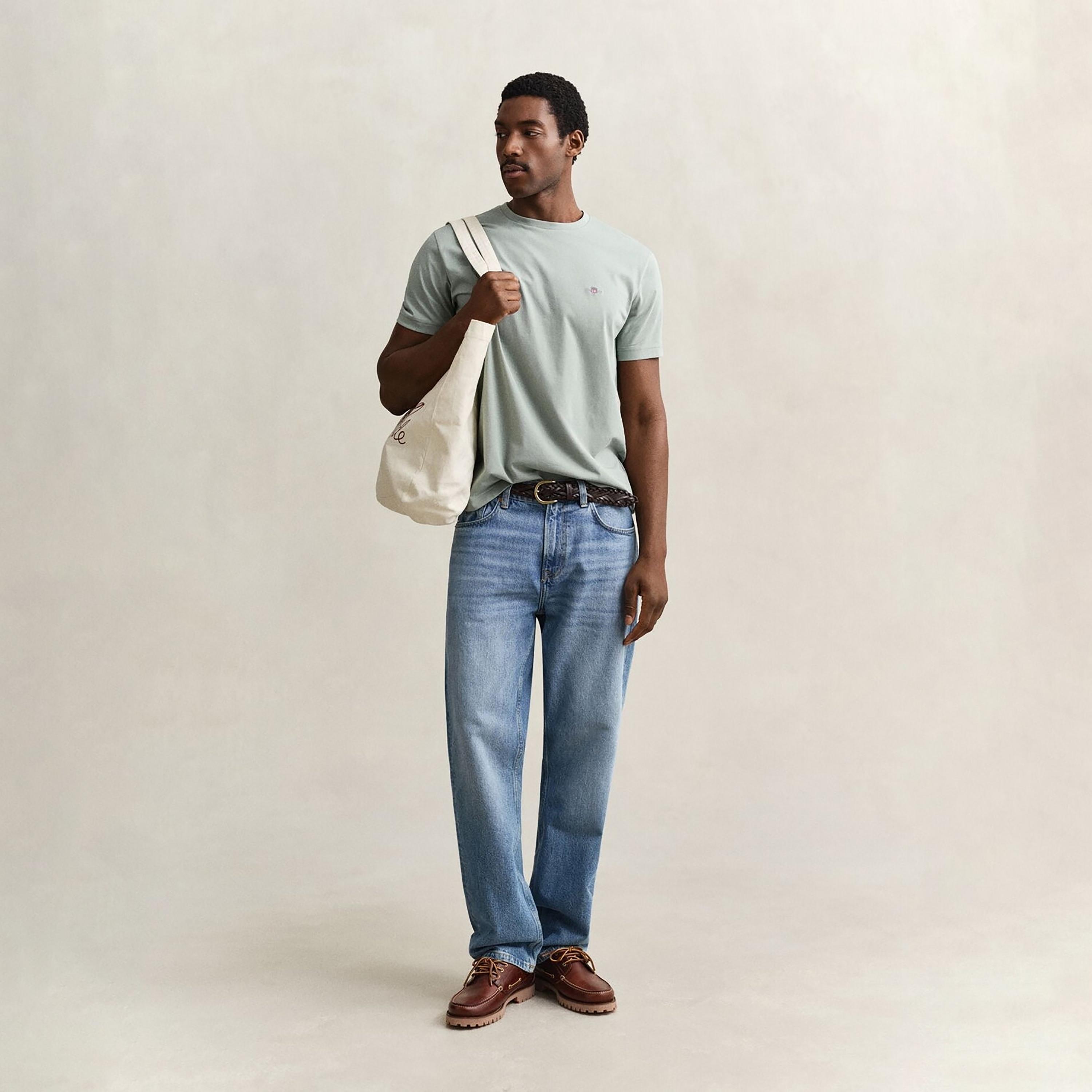 Gant Shield Regular Fit Short Sleeves Crew Neck Men's T-Shirt-men-clothing-tshirtsandpolos-tshirts-image-2