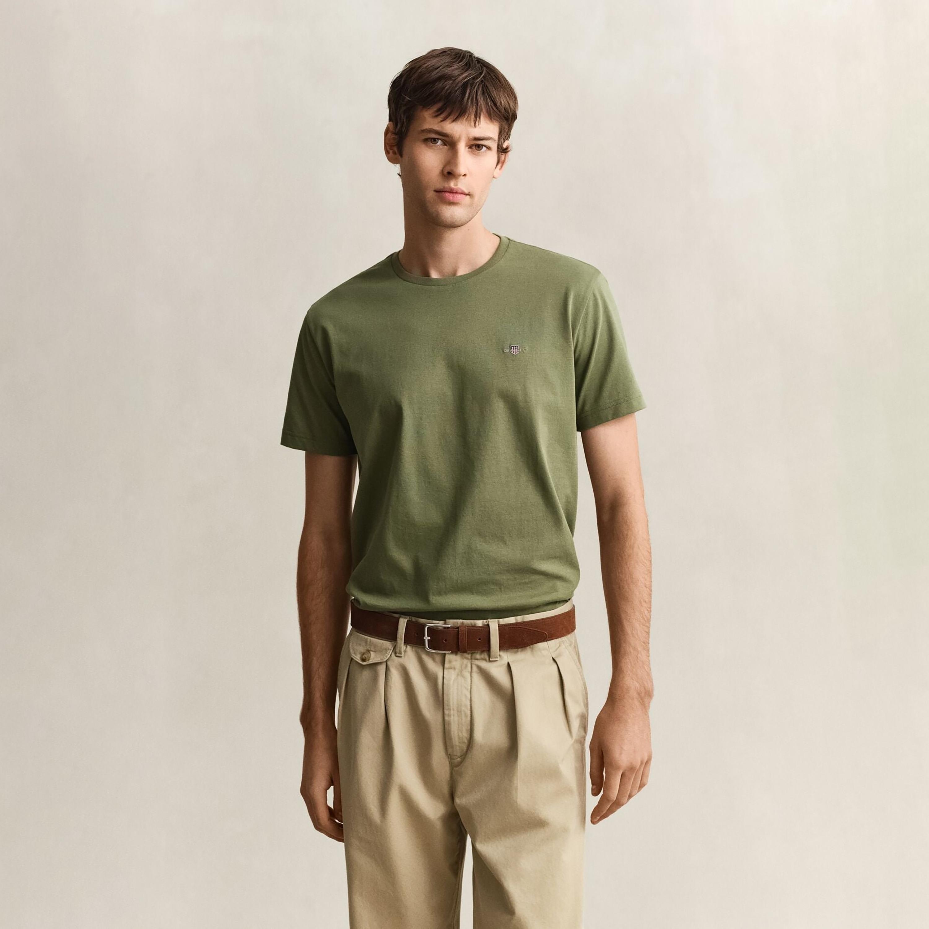 تي-شيرت جانت لوجو بأكمام قصيرة وياقة دائرية-men-clothing-tshirtsandpolos-tshirts-image-1