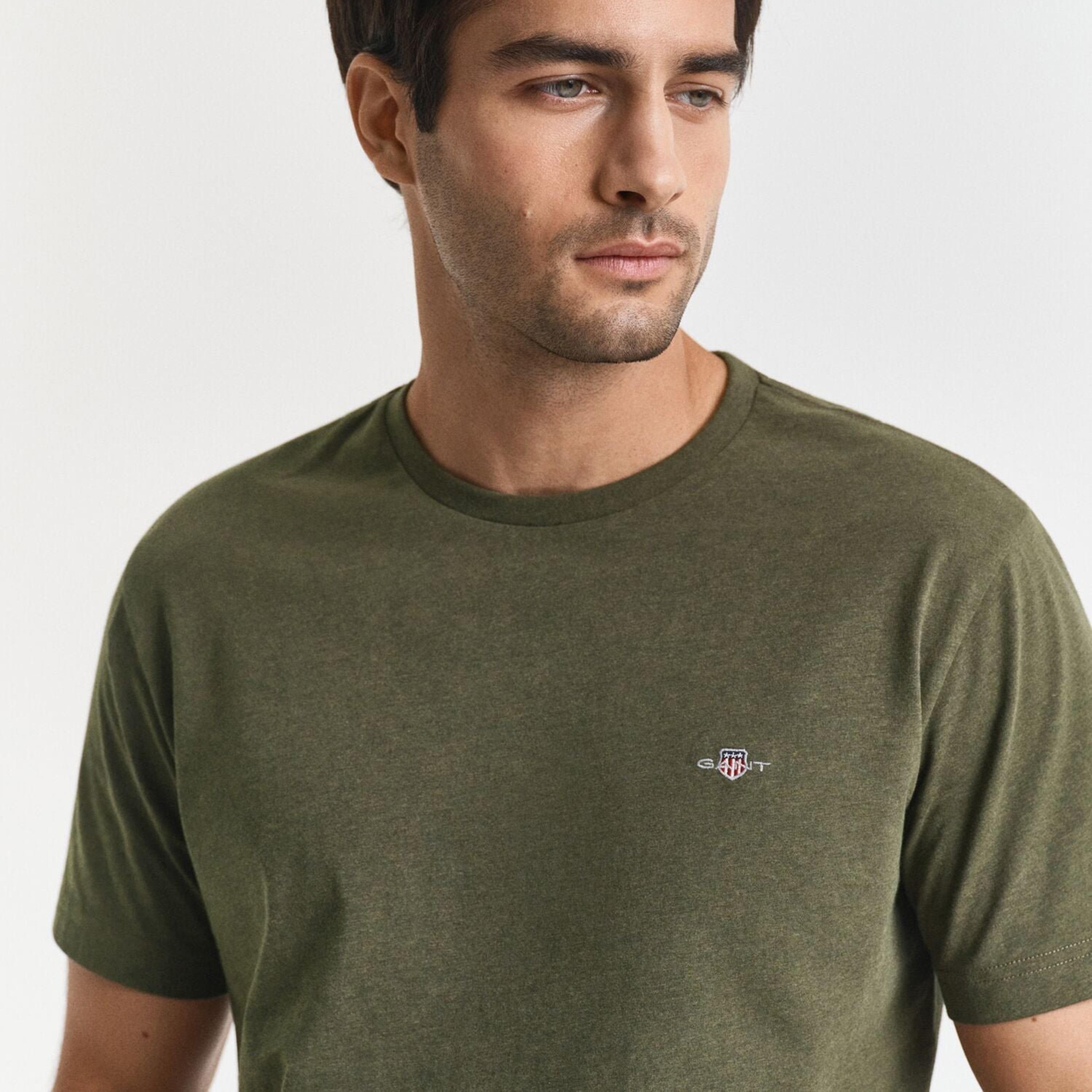 Gant Shield Regular Fit Short Sleeves Crew Neck Men's T-Shirt-men-clothing-tshirtsandpolos-tshirts-image-2