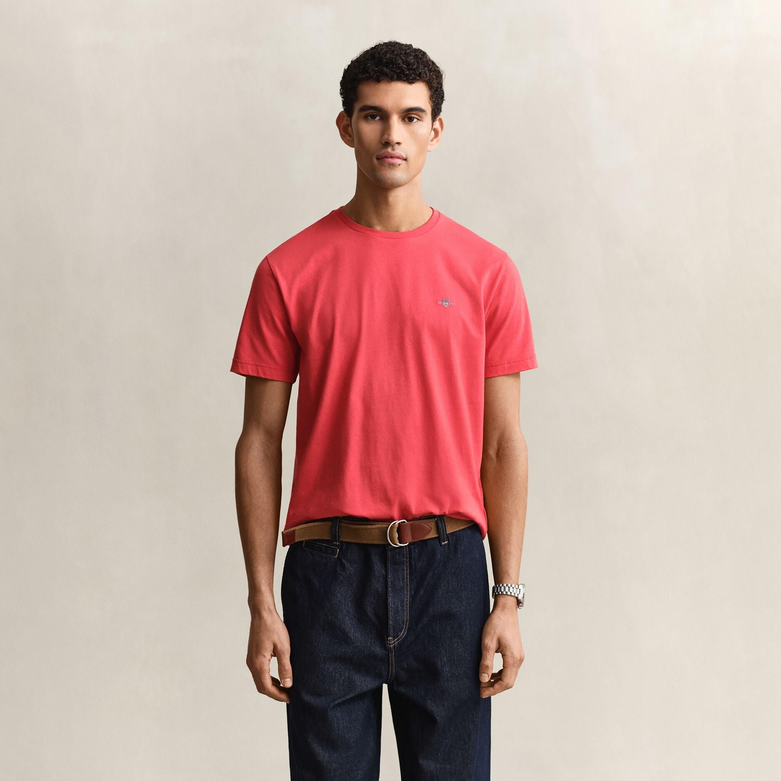 Gant Shield Regular Fit Short Sleeves Crew Neck Men's T-Shirt-men-clothing-tshirtsandpolos-tshirts-image-1