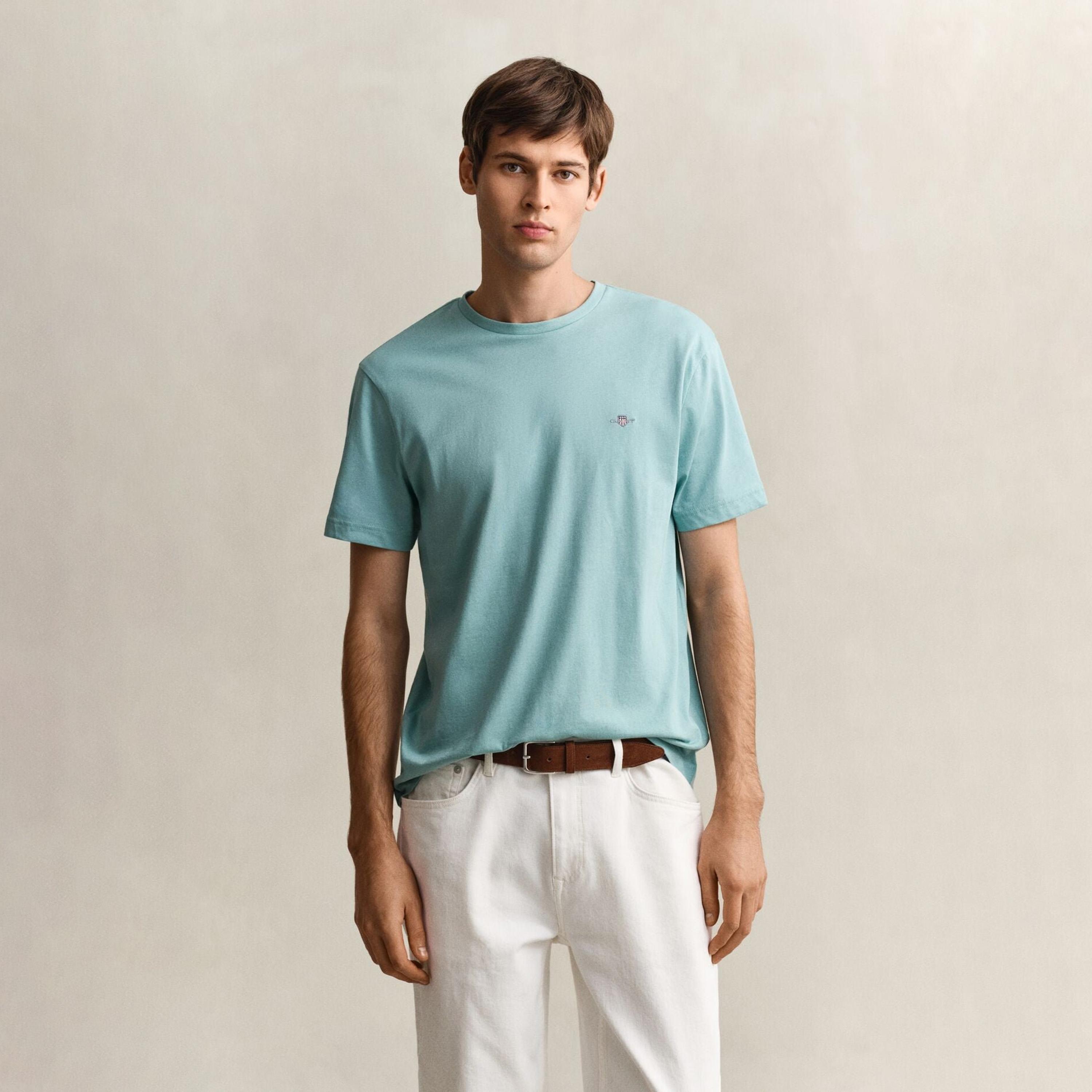 Gant Shield Regular Fit Short Sleeves Crew Neck Men's T-Shirt-men-clothing-tshirtsandpolos-tshirts-image-1