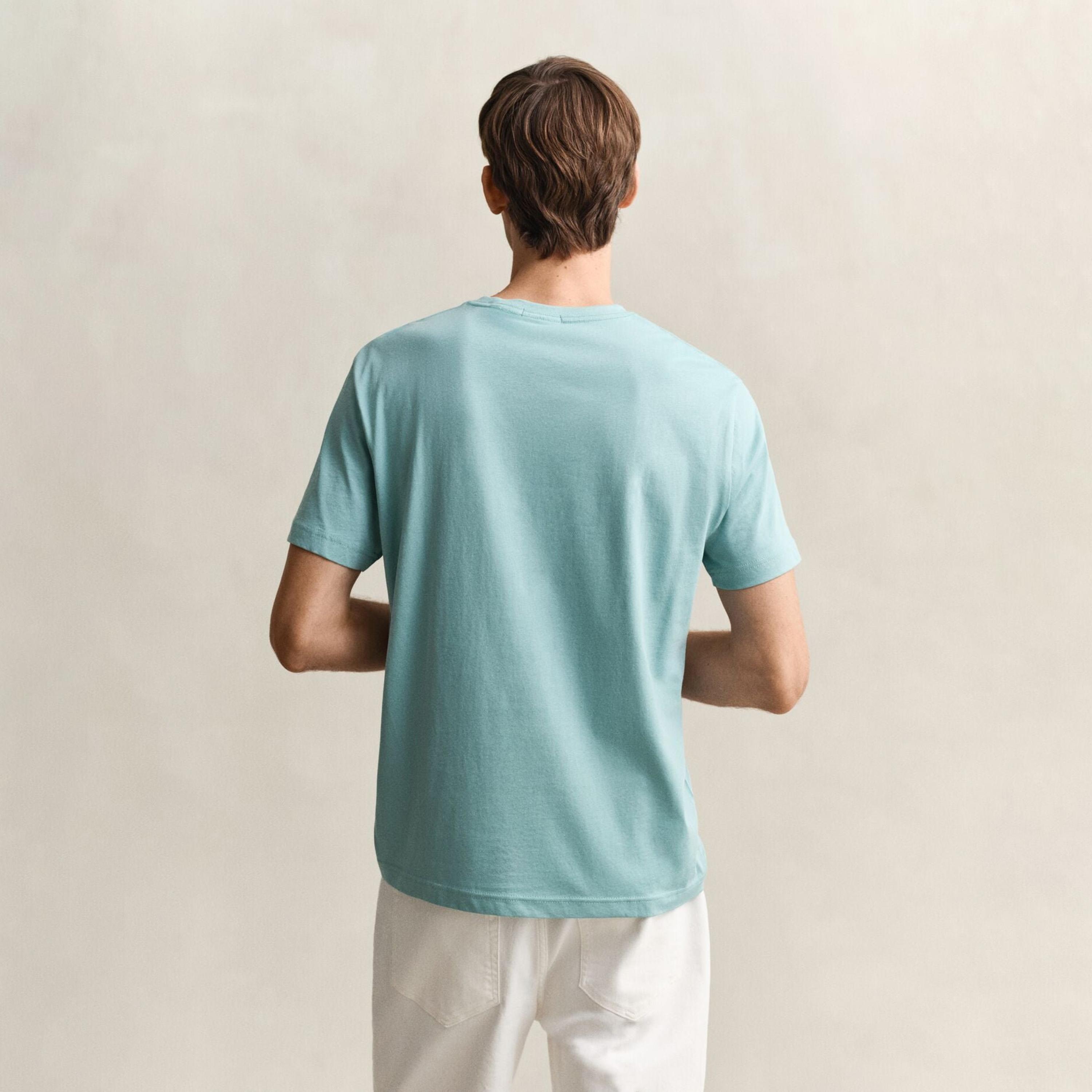 Gant Shield Regular Fit Short Sleeves Crew Neck Men's T-Shirt-men-clothing-tshirtsandpolos-tshirts-image-4