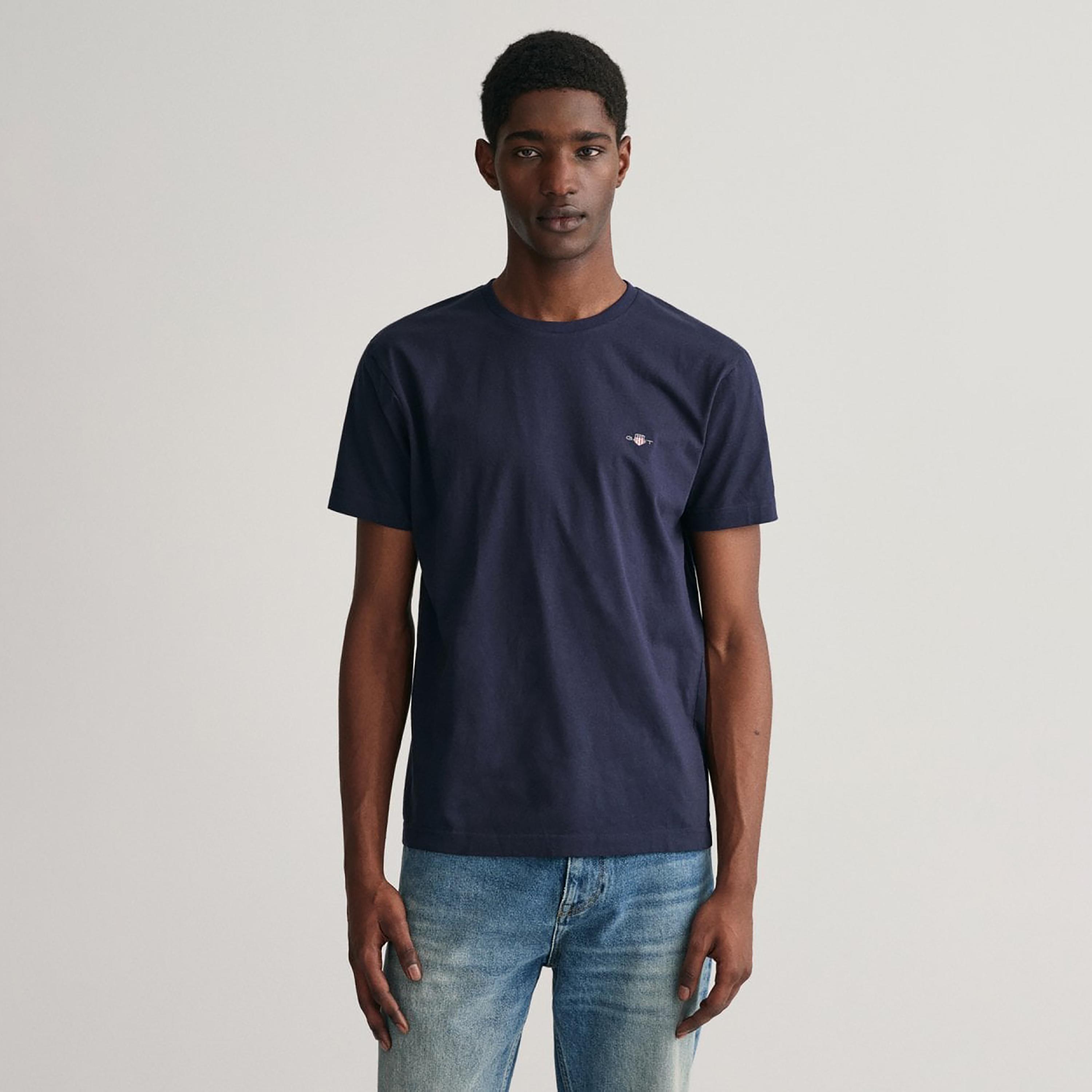 تي-شيرت جانت لوجو بأكمام قصيرة وياقة دائرية-men-clothing-tshirtsandpolos-tshirts-image-1