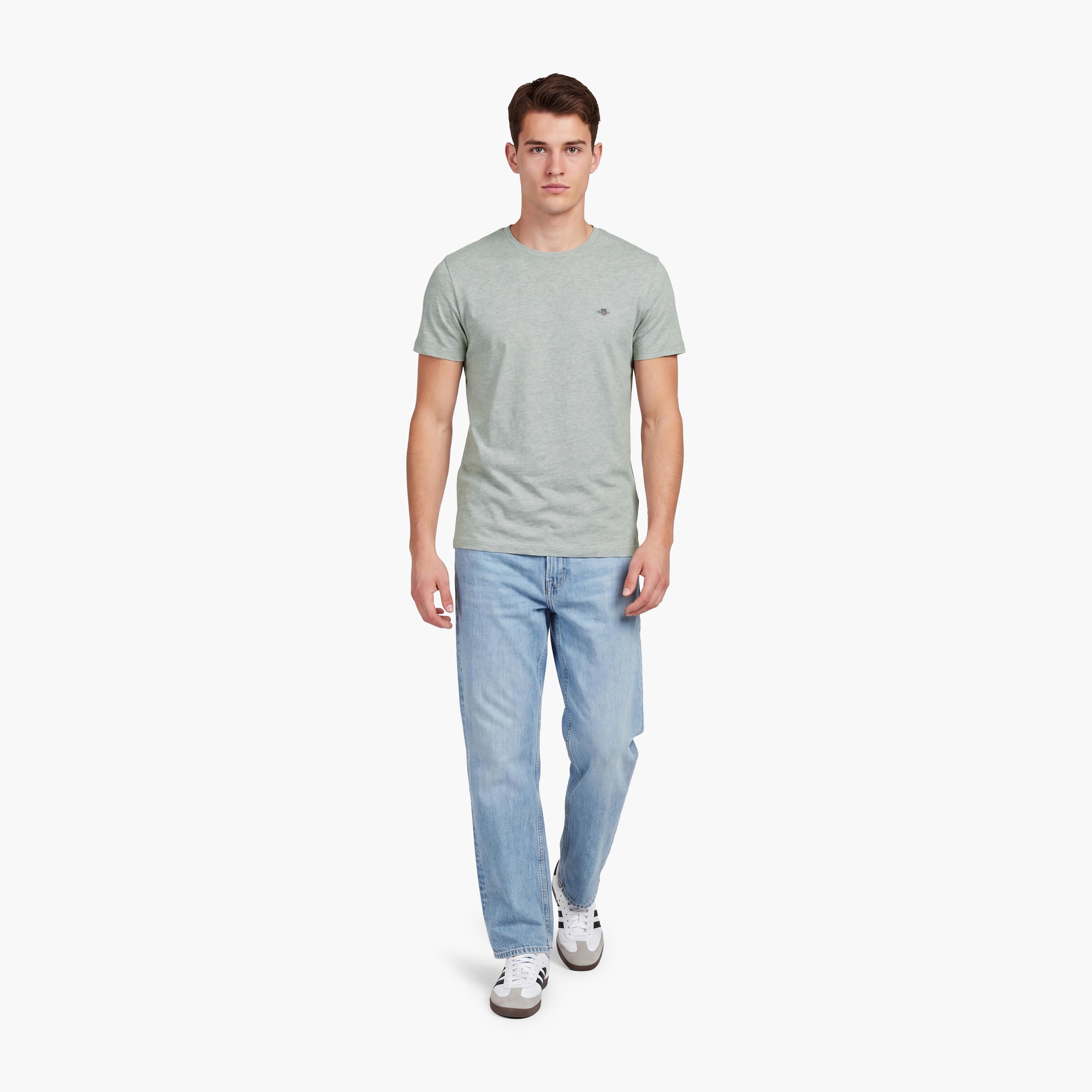 تيشيرت رجالي بياقة دائرية وأكمام قصيرة وسادة من جانت.-men-clothing-tshirtsandpolos-tshirts-image-2