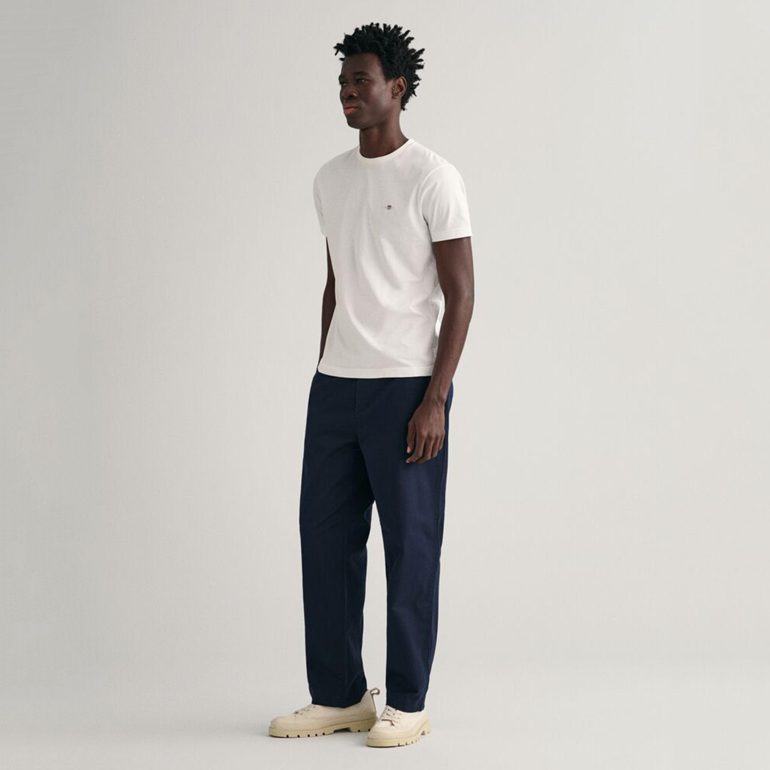 Gant Plain Crew Neck Short Sleeves Men's T-Shirt-men-clothing-tshirtsandpolos-tshirts-image-2