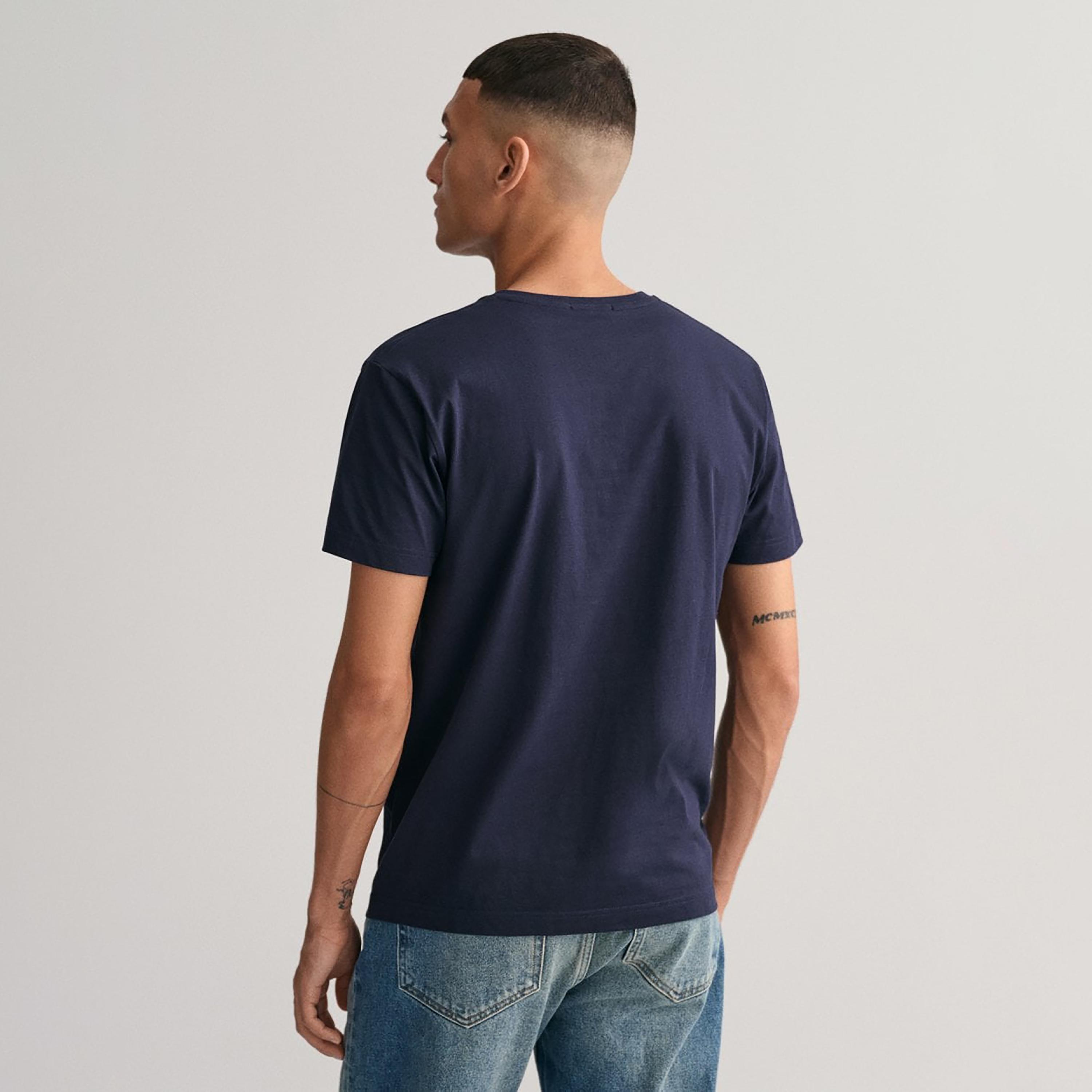 تي-شيرت جانت لوجو بأكمام قصيرة والرقبة الخامسة-men-clothing-tshirtsandpolos-tshirts-image-4
