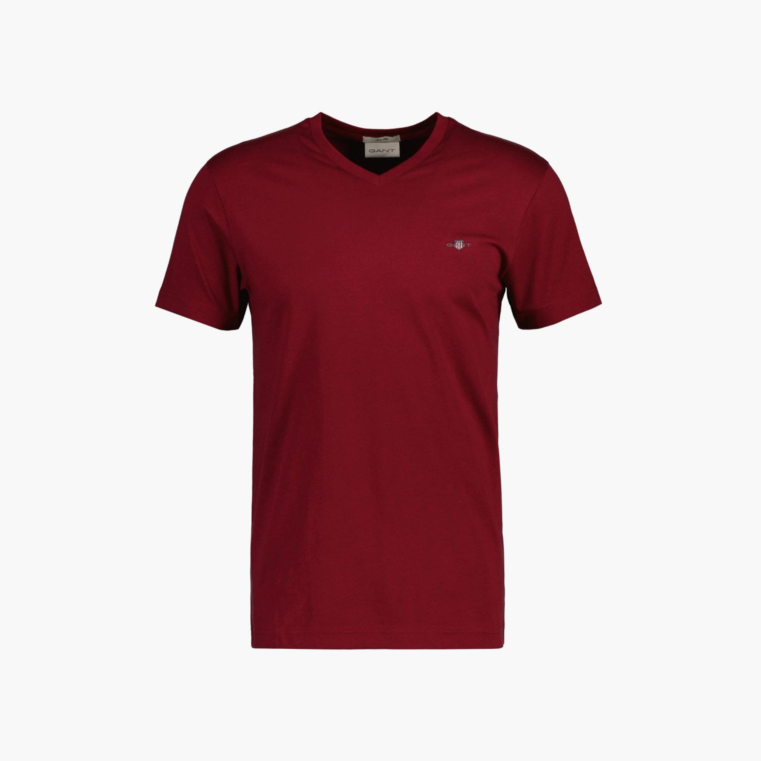 تي-شيرت جانت لوجو بأكمام قصيرة والرقبة الخامسة-men-clothing-tshirtsandpolos-tshirts-image-1