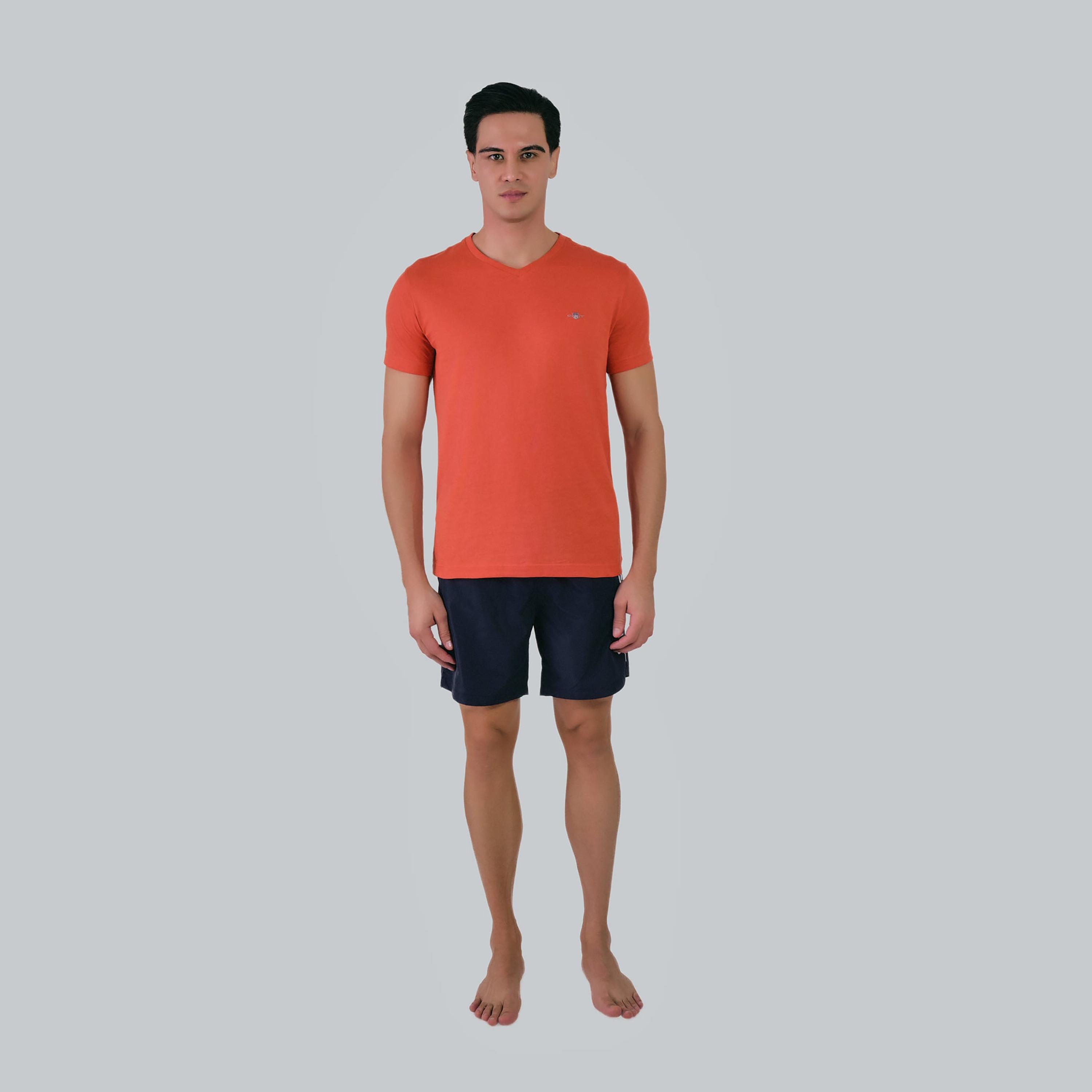Gant Shield Slim Fit Short Sleeves V-Neck Men's T-Shirt-men-clothing-tshirtsandpolos-tshirts-image-6