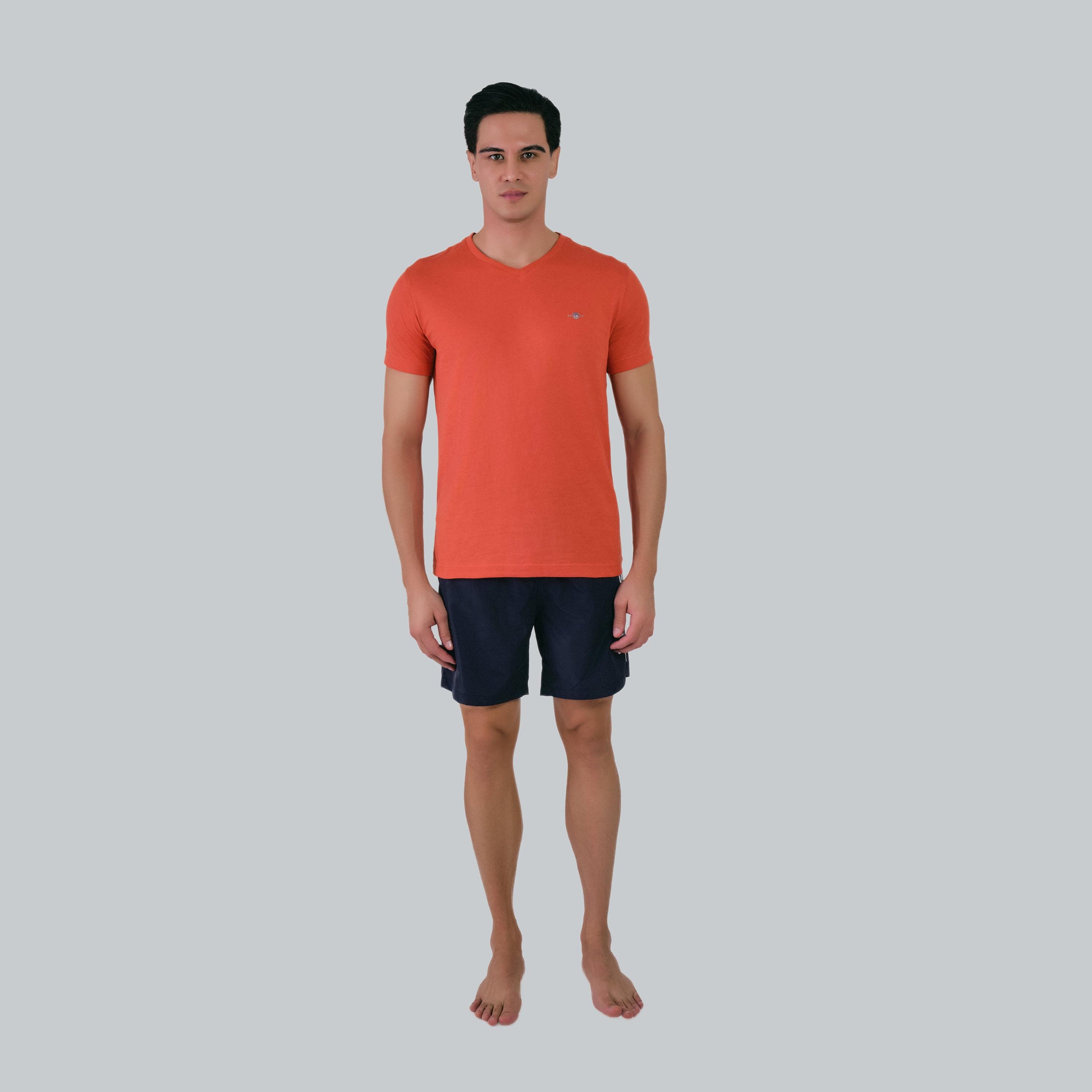 Gant Shield Slim Fit Short Sleeves V-Neck Men's T-Shirt-men-clothing-tshirtsandpolos-tshirts-image-7