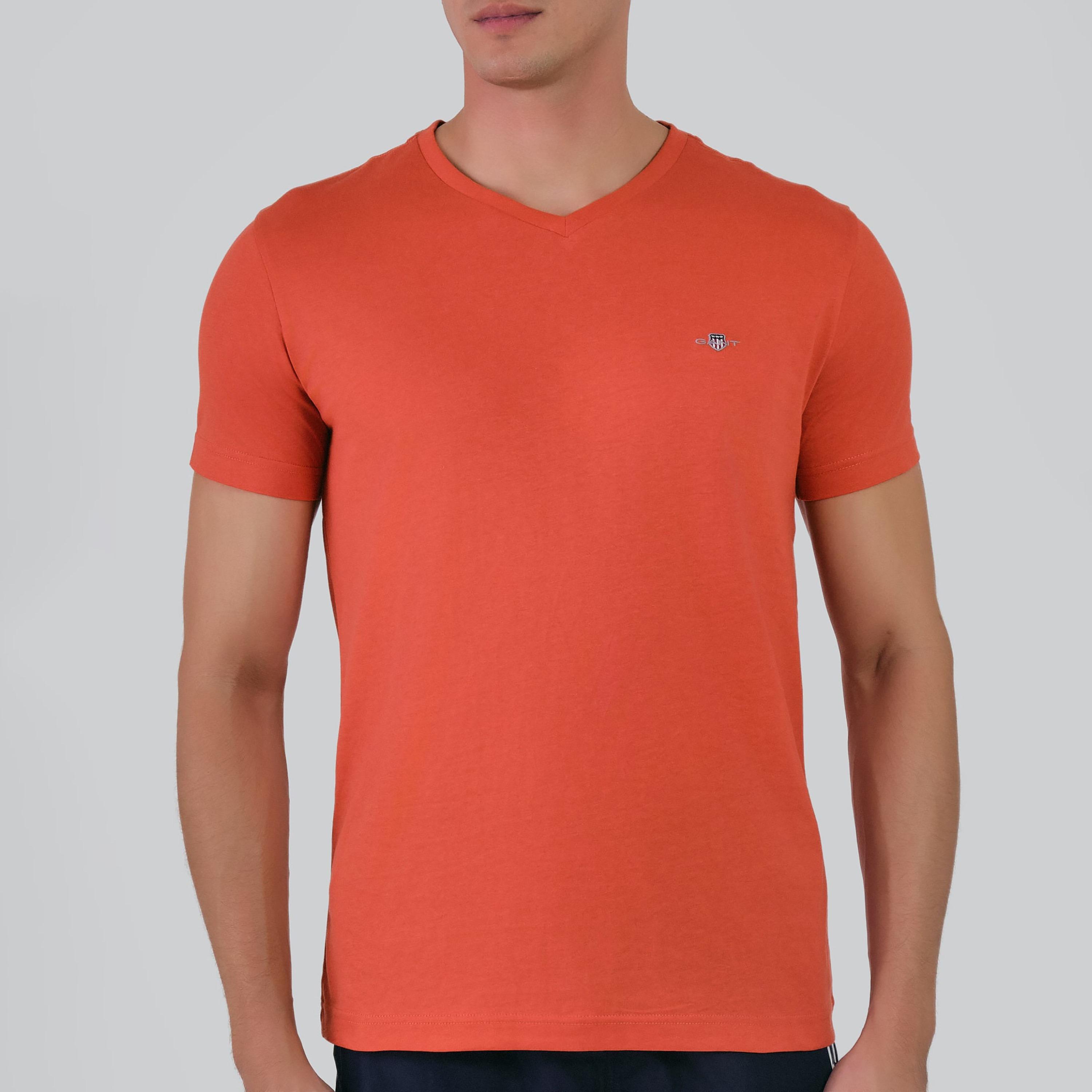 Gant Shield Slim Fit Short Sleeves V-Neck Men's T-Shirt-men-clothing-tshirtsandpolos-tshirts-image-8