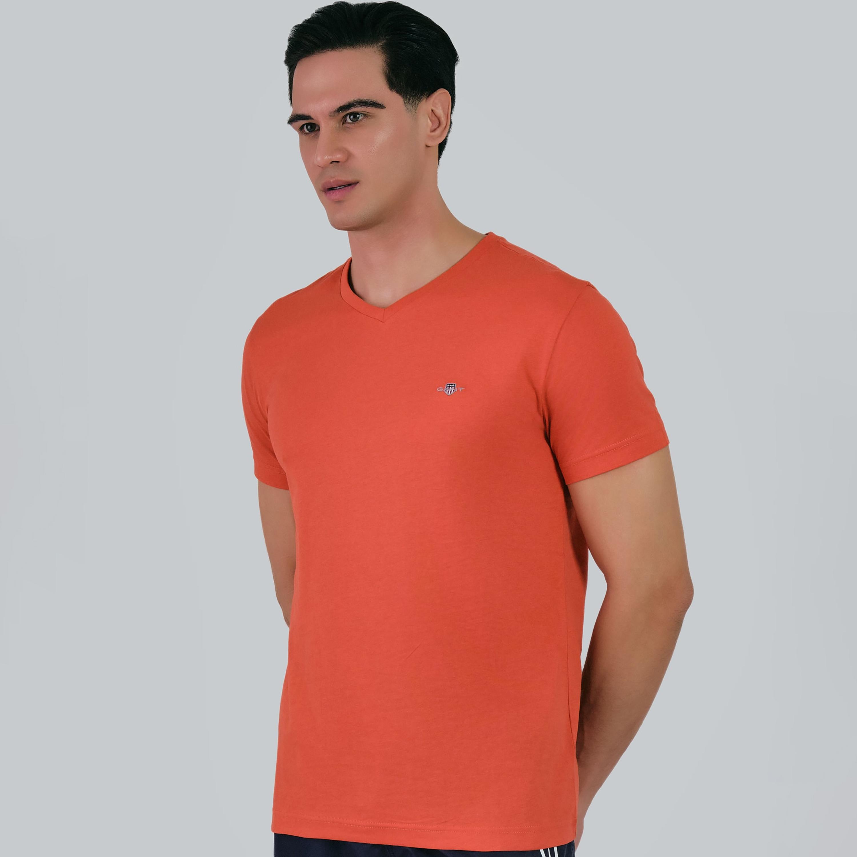 Gant Shield Slim Fit Short Sleeves V-Neck Men's T-Shirt-men-clothing-tshirtsandpolos-tshirts-image-10
