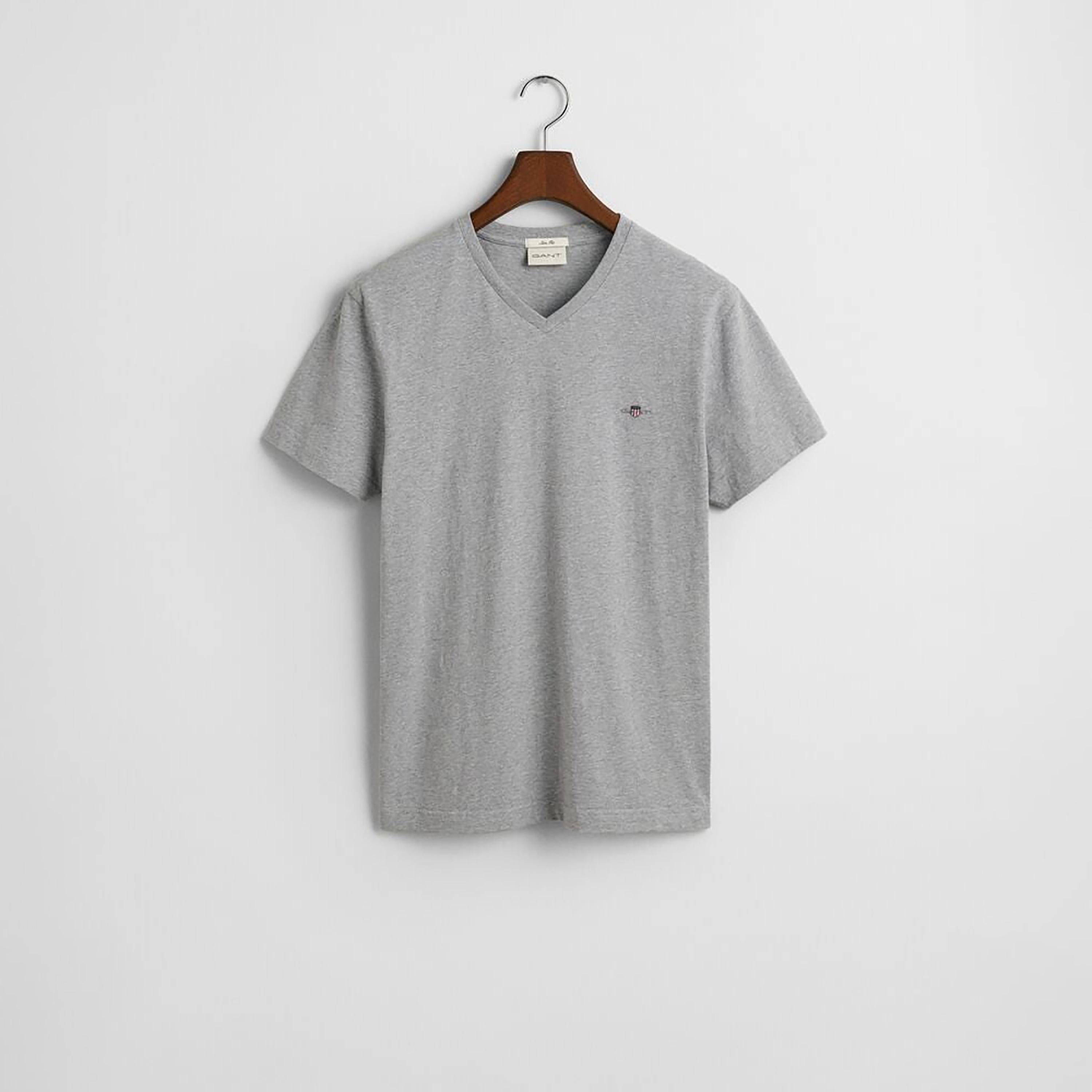Gant Shield Slim Fit Short Sleeves V-Neck Men's T-Shirt-men-clothing-tshirtsandpolos-tshirts-image-5
