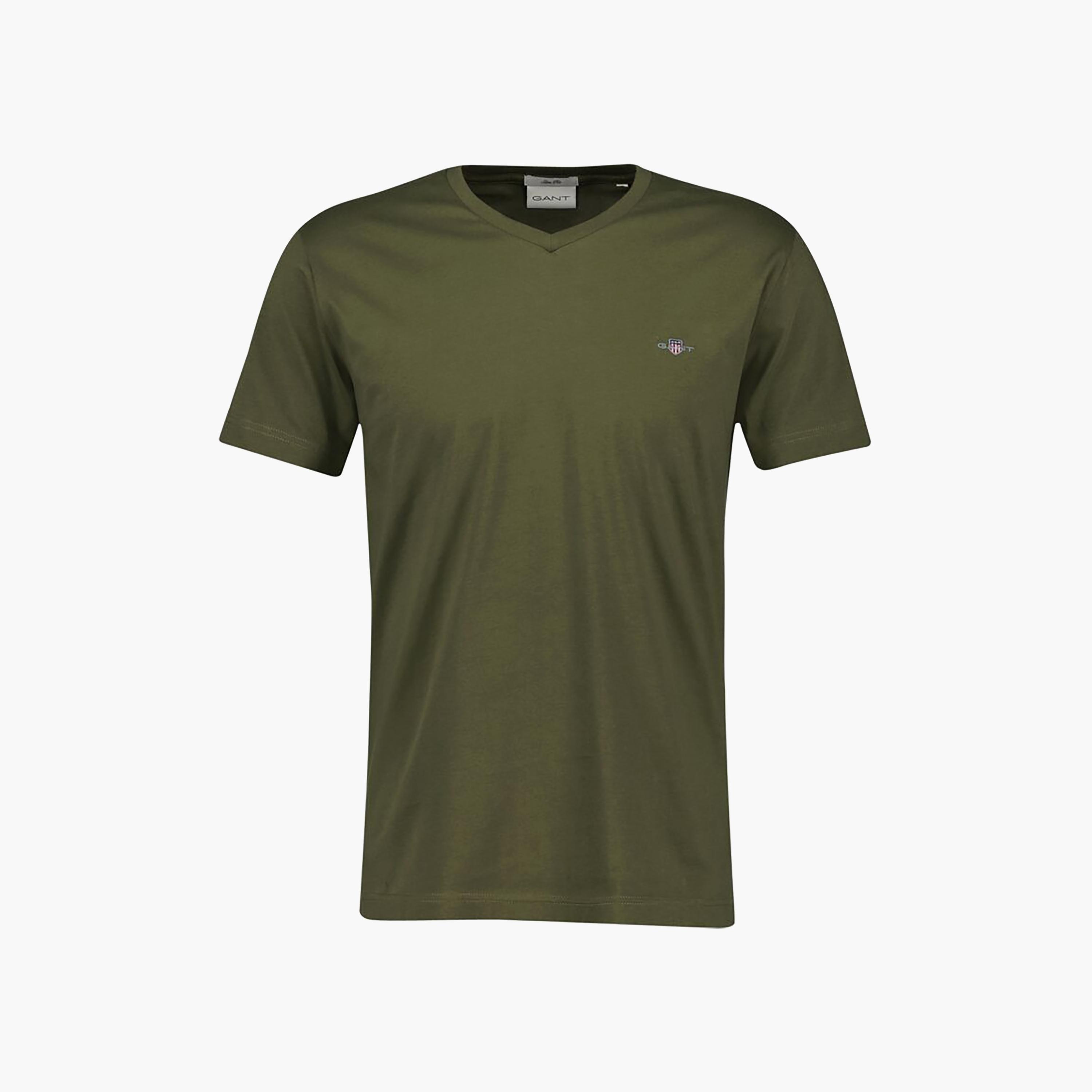 Gant Shield Slim Fit Short Sleeves V-Neck Men's T-Shirt-men-clothing-tshirtsandpolos-tshirts-image-11