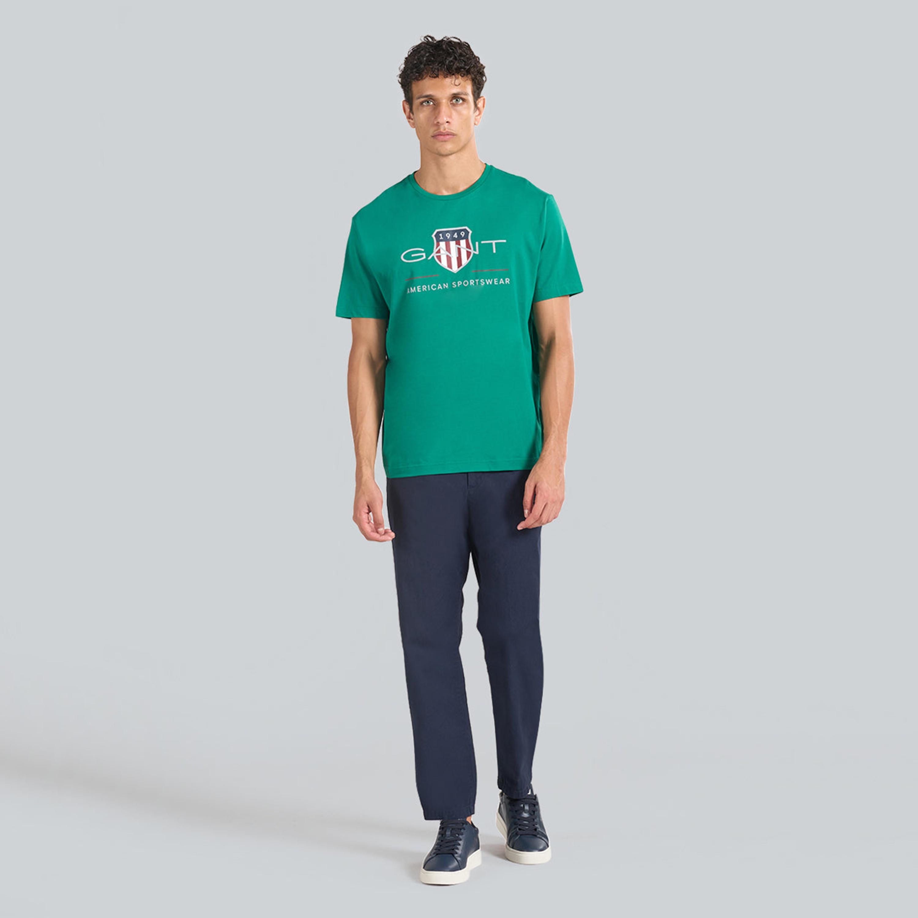 تيشيرت رجالي بياقة دائرية وأكمام قصيرة وطبعة شعار من جانت.-men-clothing-tshirtsandpolos-tshirts-image-6