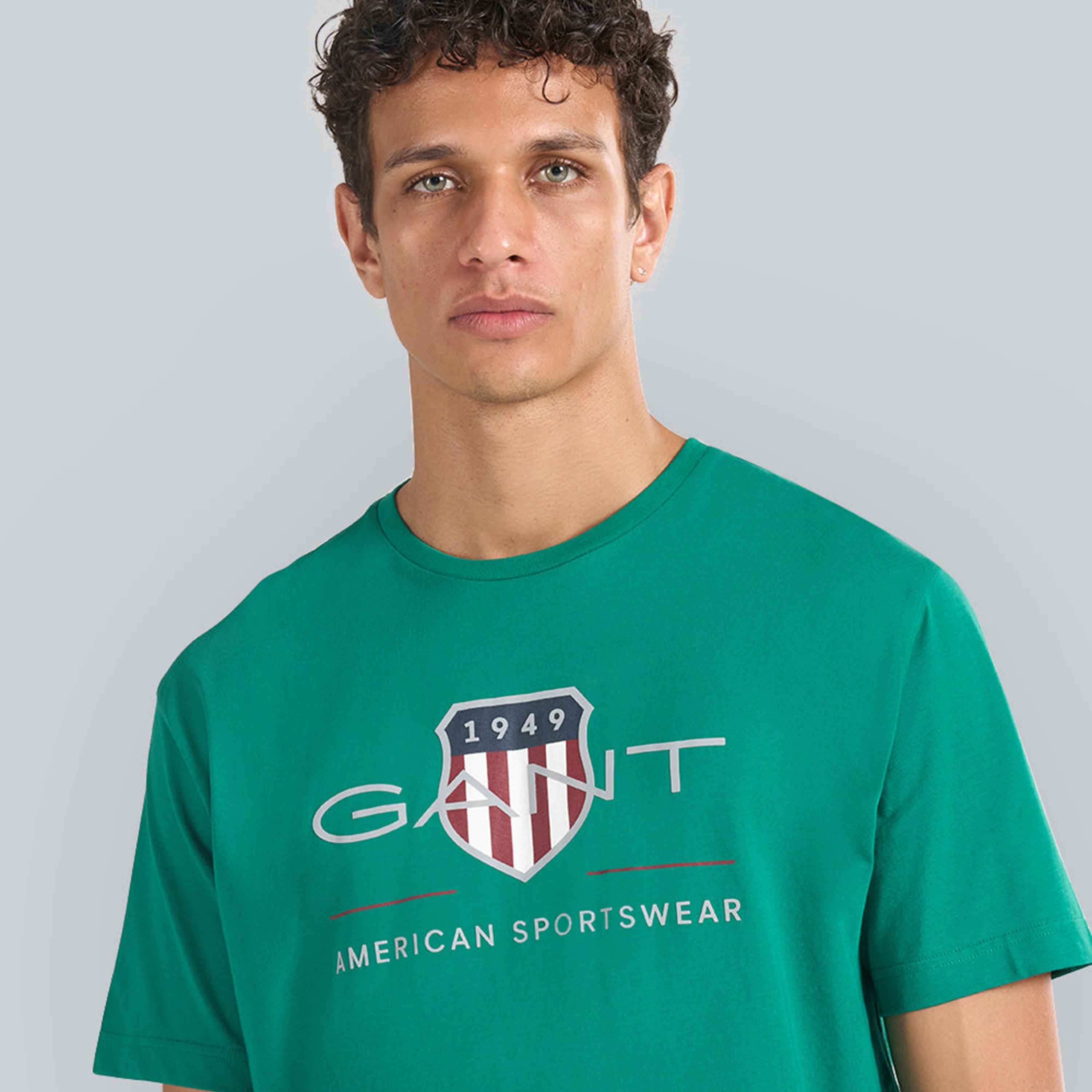 تيشيرت رجالي بياقة دائرية وأكمام قصيرة وطبعة شعار من جانت.-men-clothing-tshirtsandpolos-tshirts-image-7