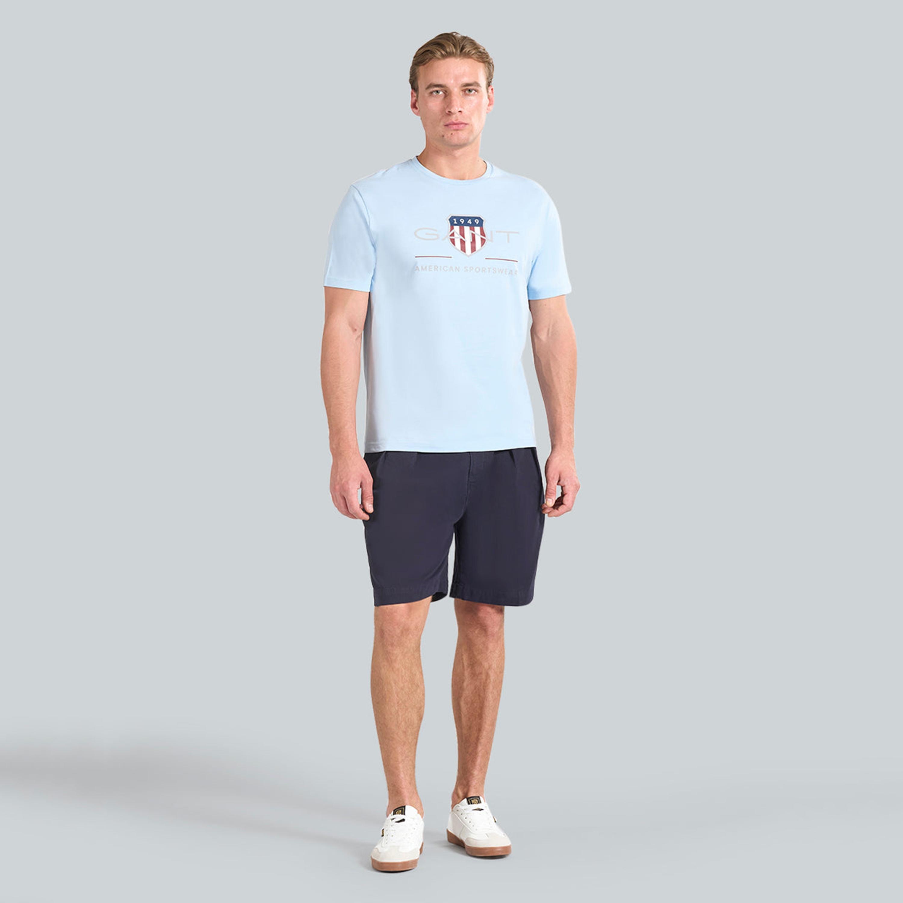 تيشيرت رجالي بياقة دائرية وأكمام قصيرة وطبعة شعار من جانت.-men-clothing-tshirtsandpolos-tshirts-image-10