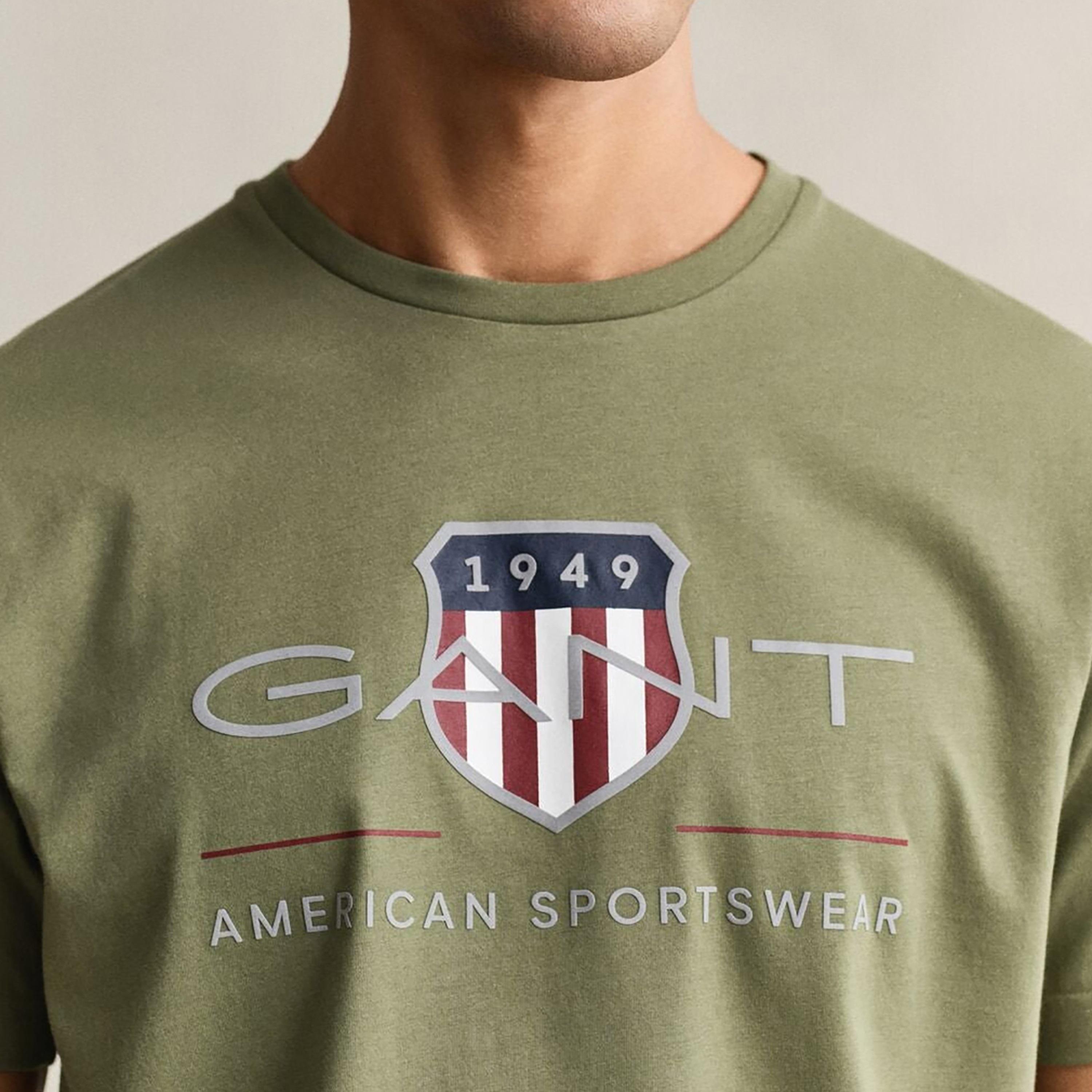 تيشيرت رجالي بياقة دائرية وأكمام قصيرة وطبعة شعار من جانت.-men-clothing-tshirtsandpolos-tshirts-image-20