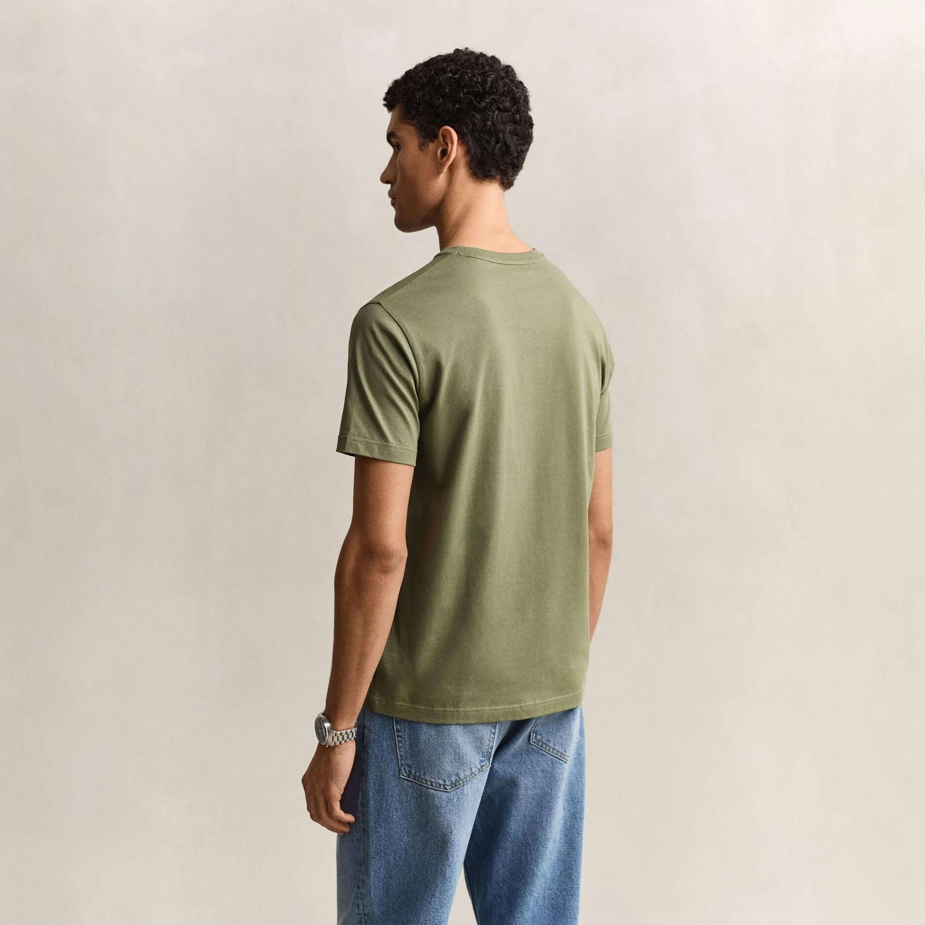 تيشيرت رجالي بياقة دائرية وأكمام قصيرة وطبعة شعار من جانت.-men-clothing-tshirtsandpolos-tshirts-image-21