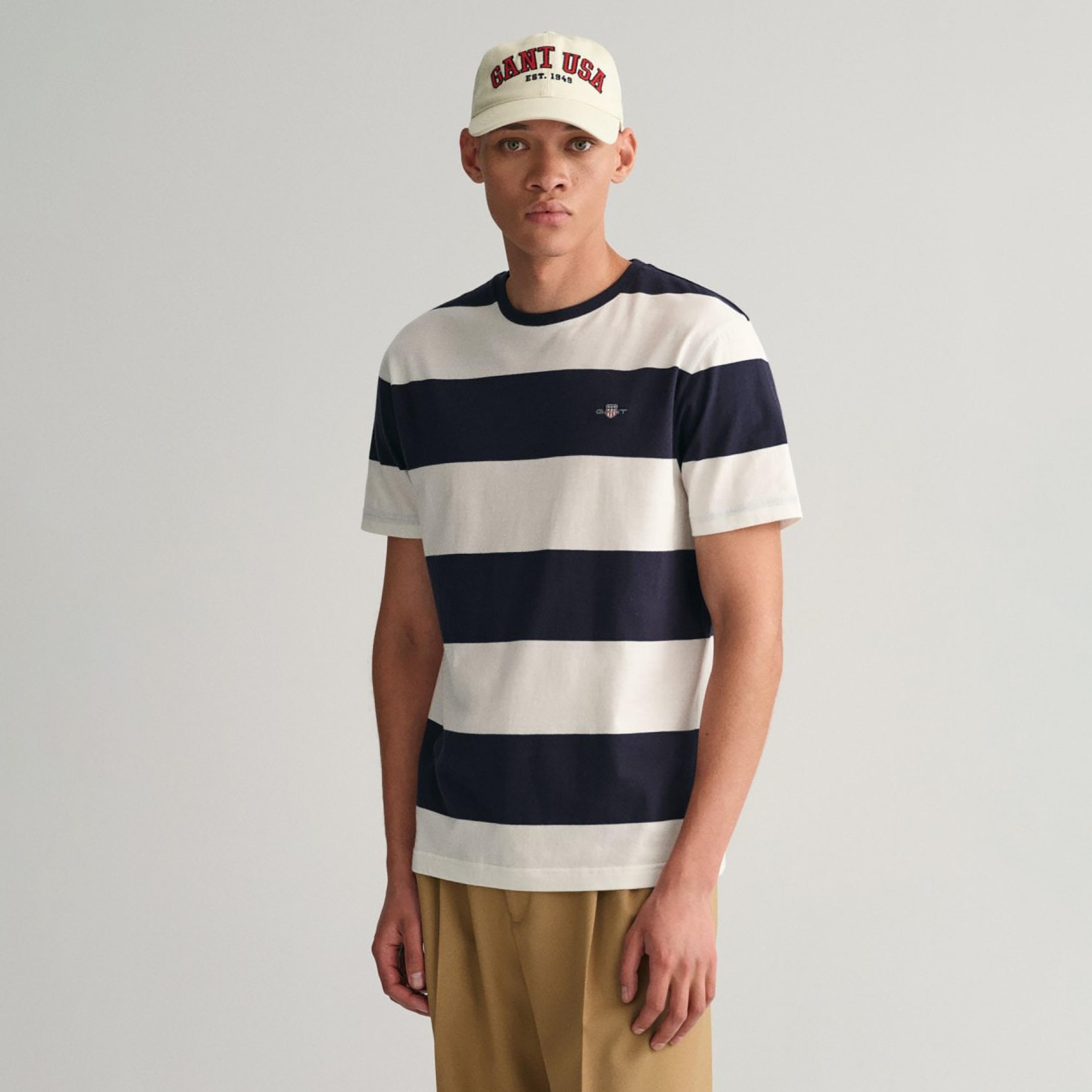 تي-شيرت جانت كتلة الألوان طاقم الرقبة وأكمام قصيرة-men-clothing-tshirtsandpolos-tshirts-image-1