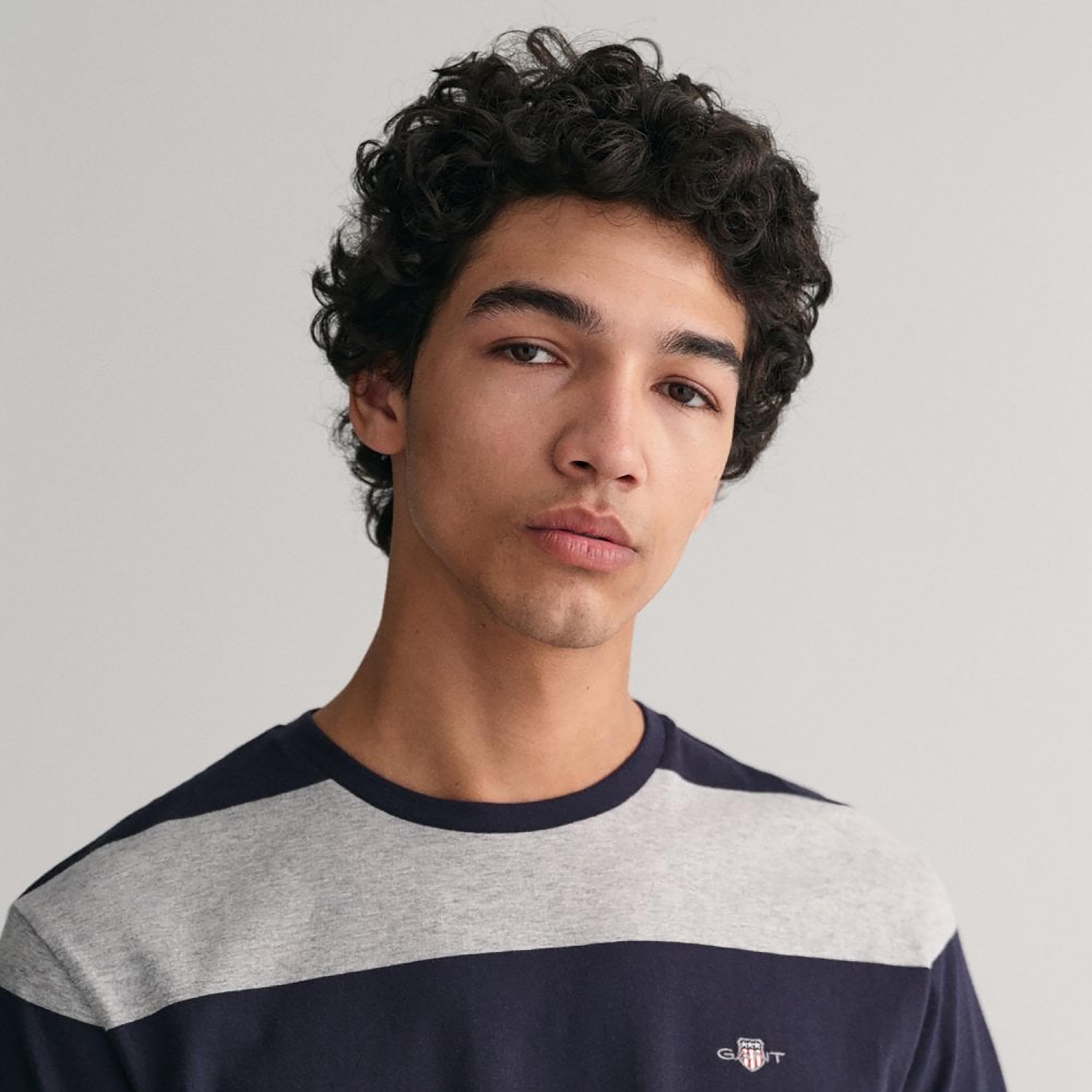 تي-شيرت جانت كتلة الألوان طاقم الرقبة وأكمام قصيرة-men-clothing-tshirtsandpolos-tshirts-image-3