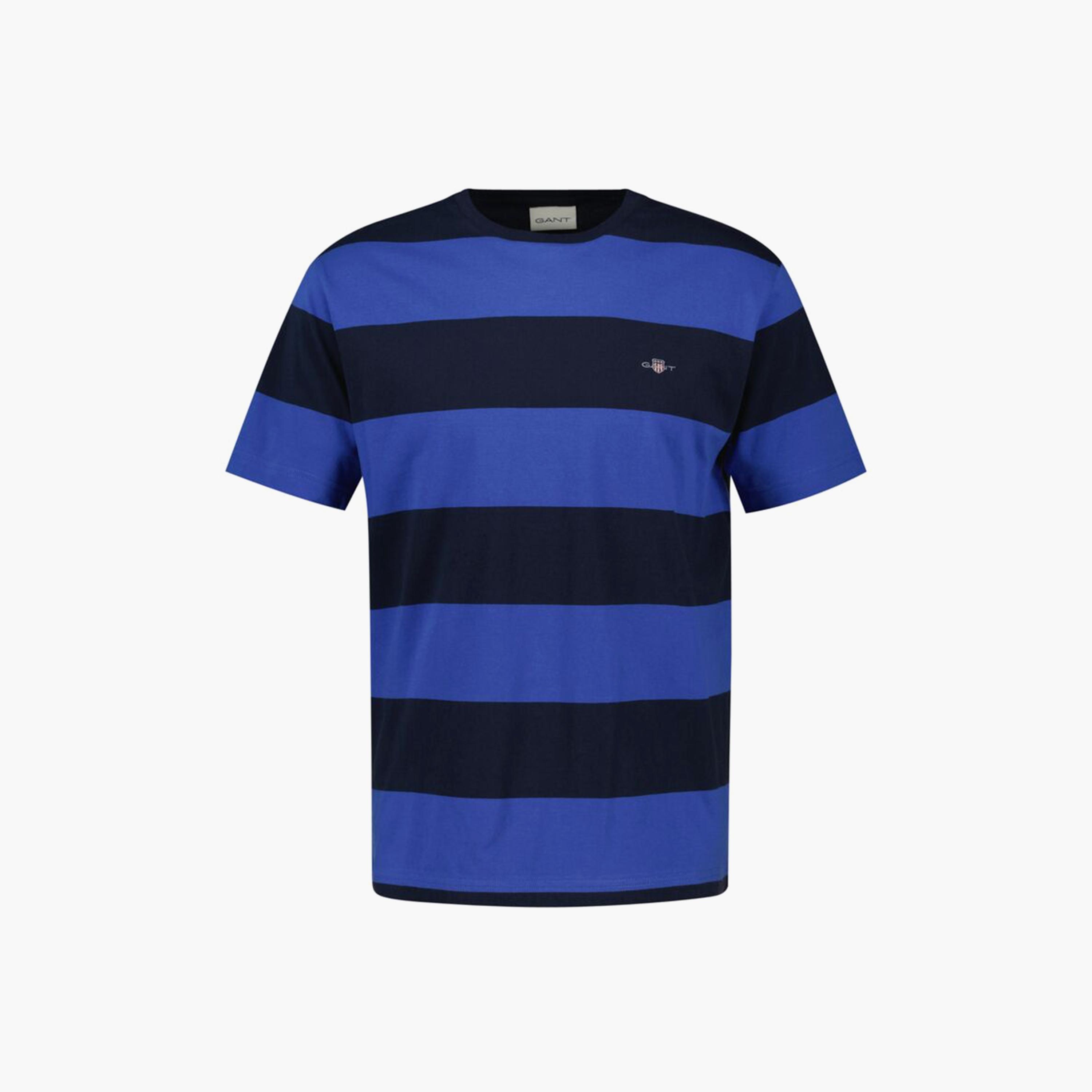 تيشيرت رجالي بياقة دائرية وأكمام قصيرة ومخطط من جانت.-men-clothing-tshirtsandpolos-tshirts-image-5