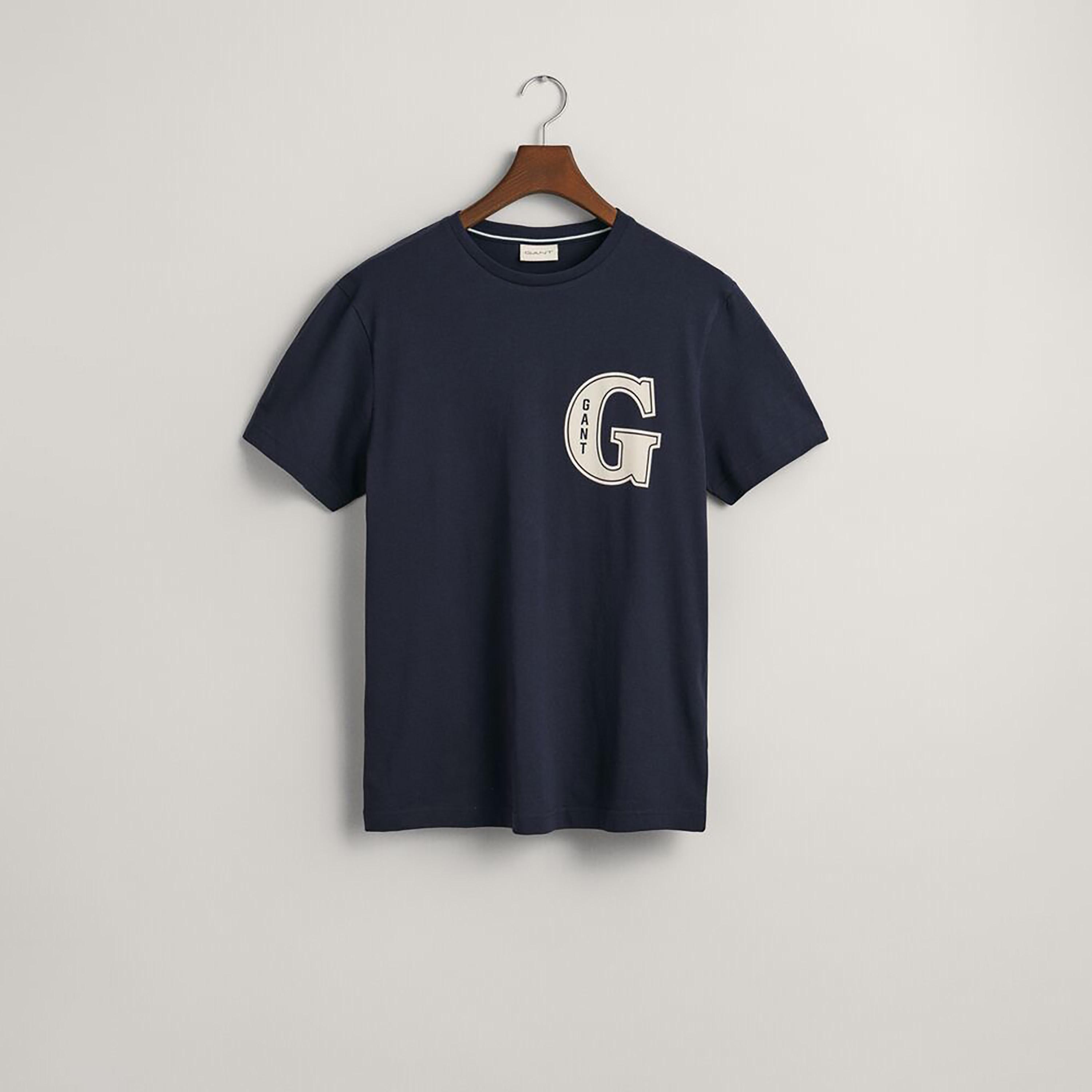 تي شيرت رجالي بأكمام قصيرة ورقبة مستديرة وطبعة نص Gant-men-clothing-tshirtsandpolos-tshirts-image-10