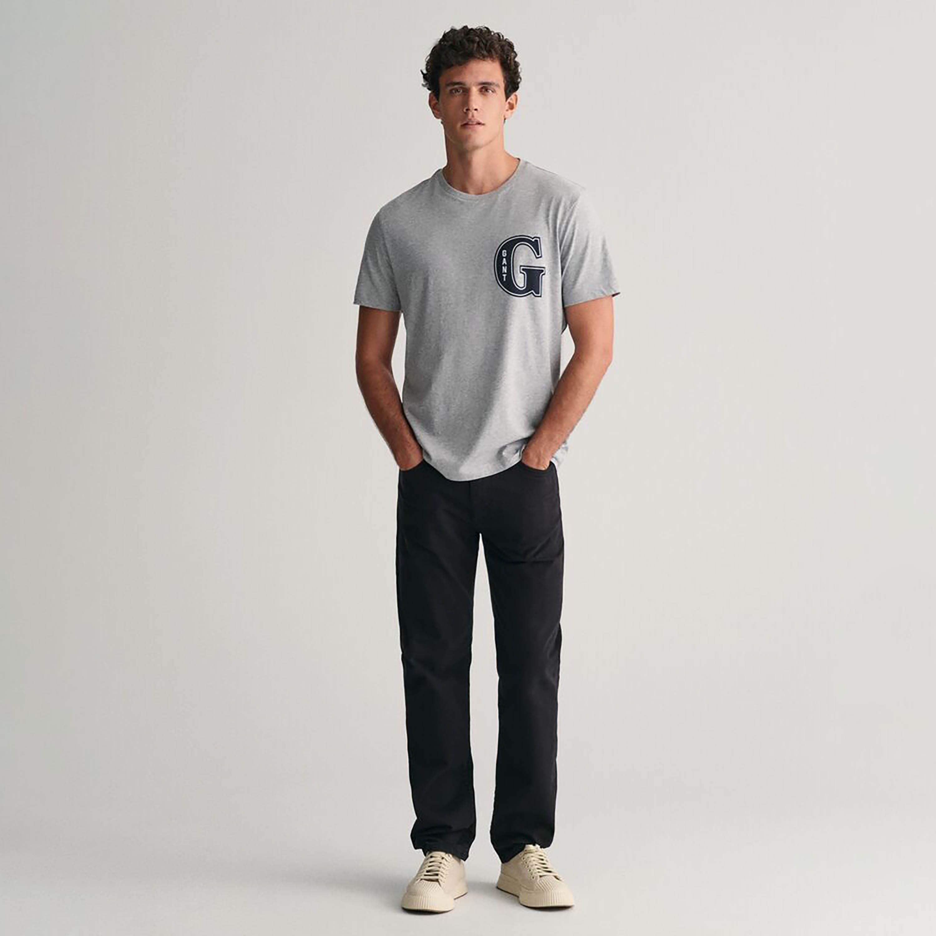 تي شيرت رجالي بأكمام قصيرة ورقبة مستديرة وطبعة نص Gant-men-clothing-tshirtsandpolos-tshirts-image-2