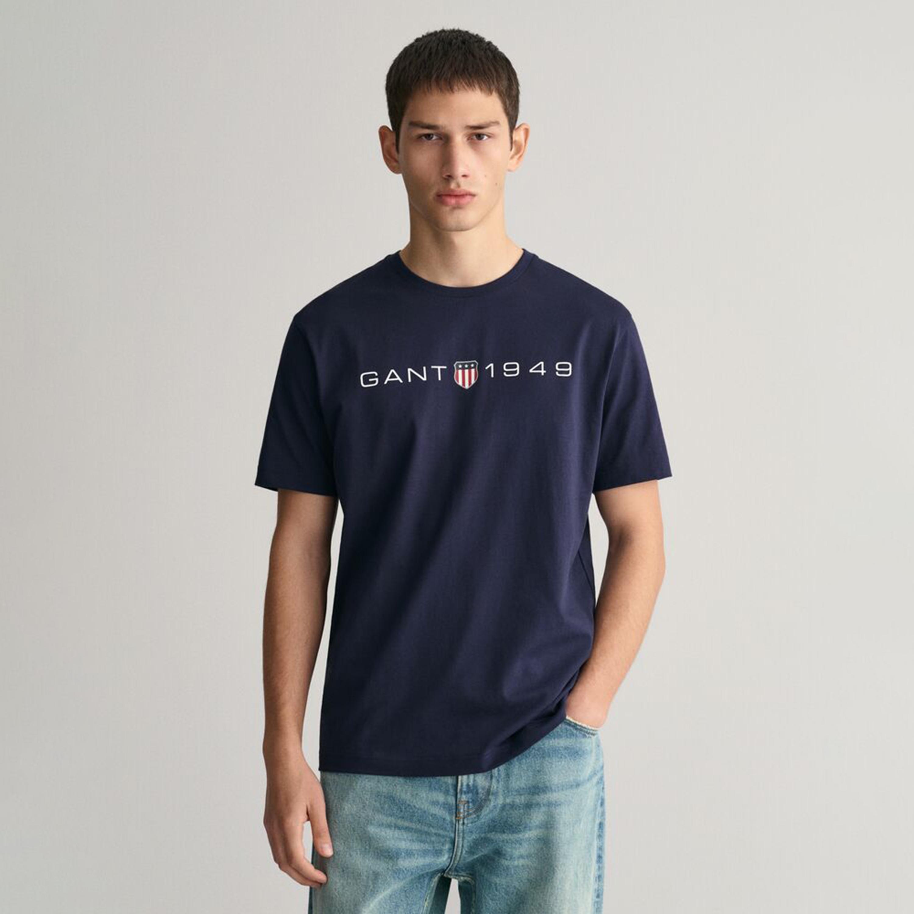 Gant Logo Crew Neck Short Sleeves T-Shirt-men-clothing-tshirtsandpolos-tshirts-image-1