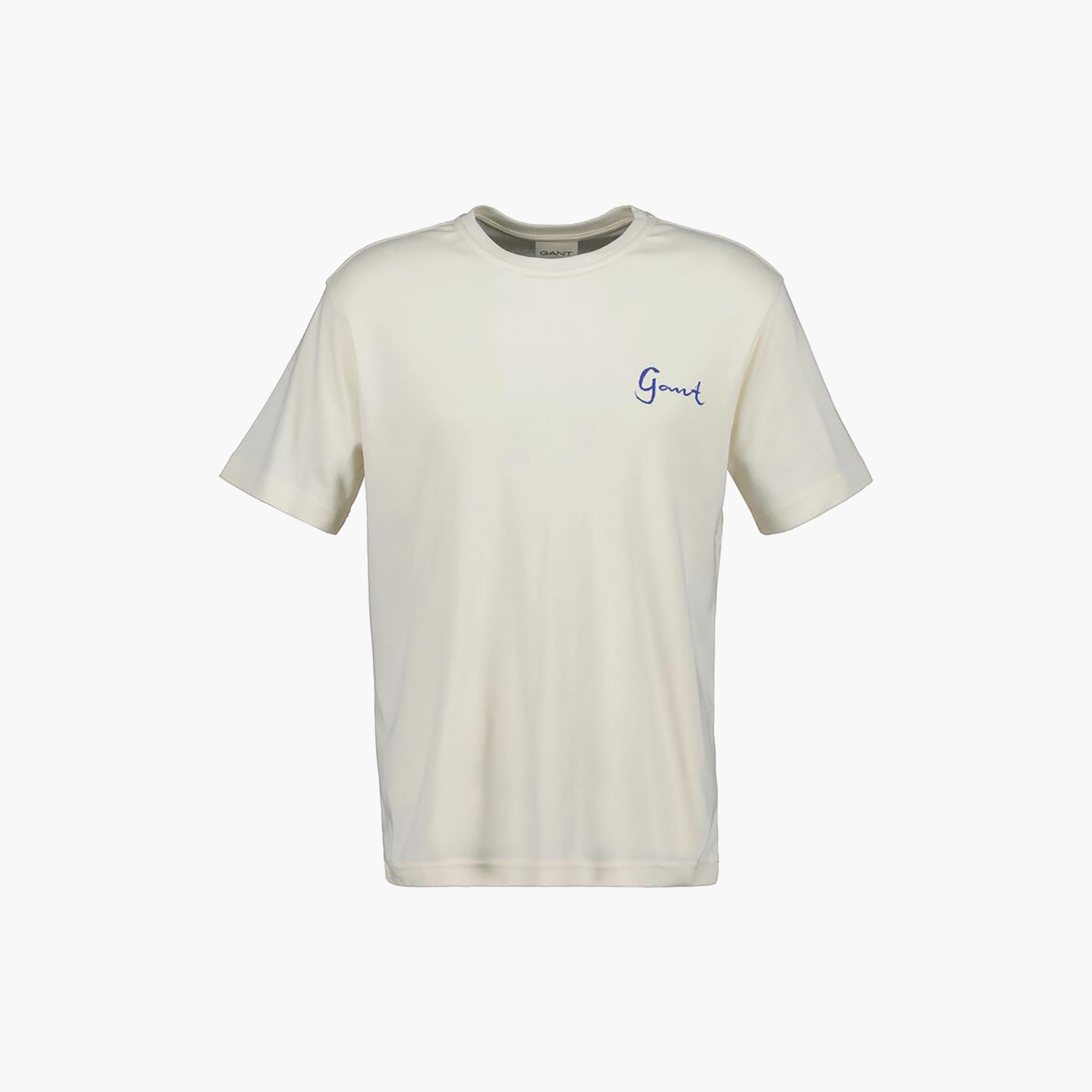 Gant Seasonal Graphic Round Neck Short Sleeves Men's T-Shirt-men-clothing-tshirtsandpolos-tshirts-image-1