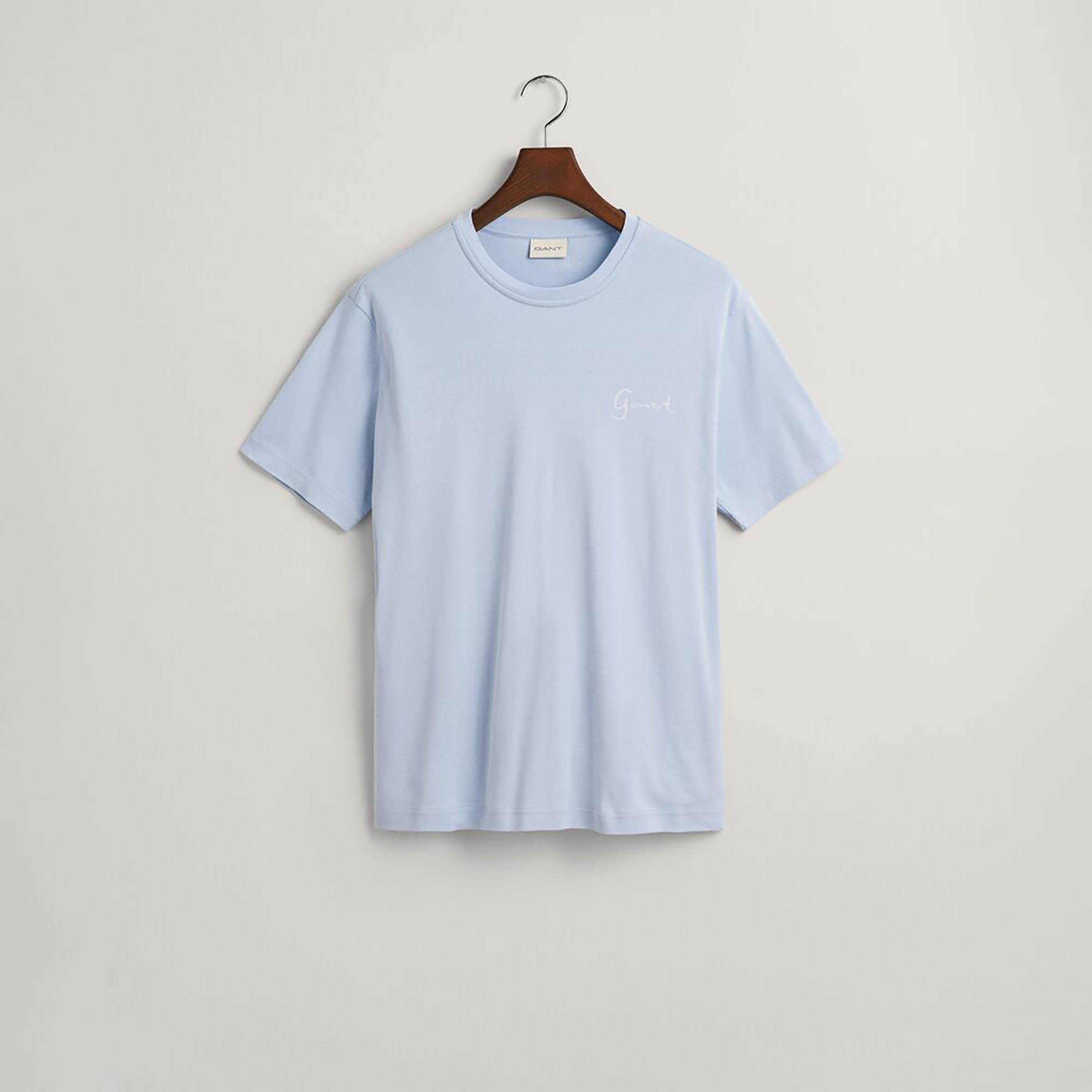 تي شيرت رجالي برقبة دائرية وأكمام قصيرة برسومات موسمية من Gant-men-clothing-tshirtsandpolos-tshirts-image-3
