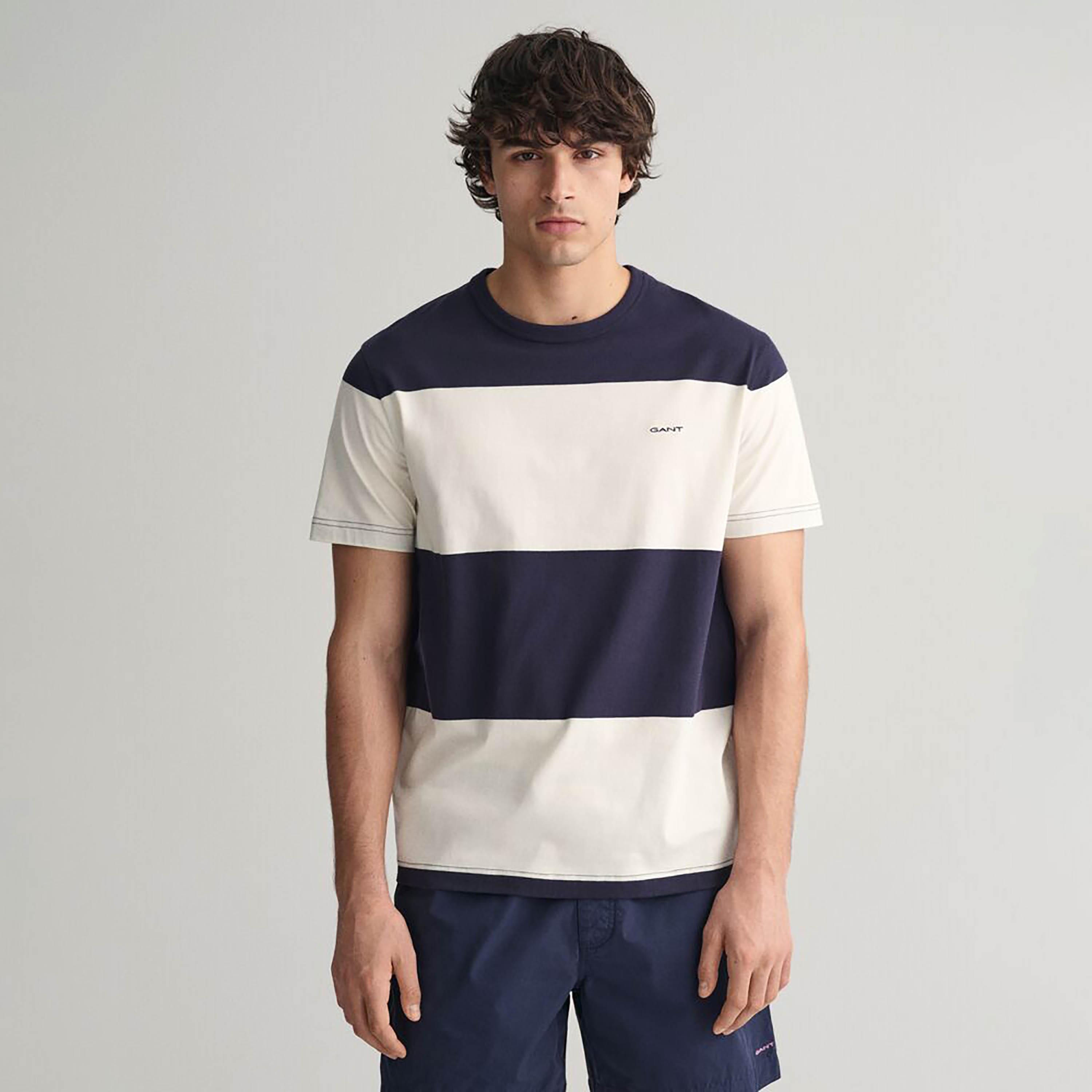 Gant Striped Round Neck Short Sleeves Men's T-Shirt-men-clothing-tshirtsandpolos-tshirts-image-6