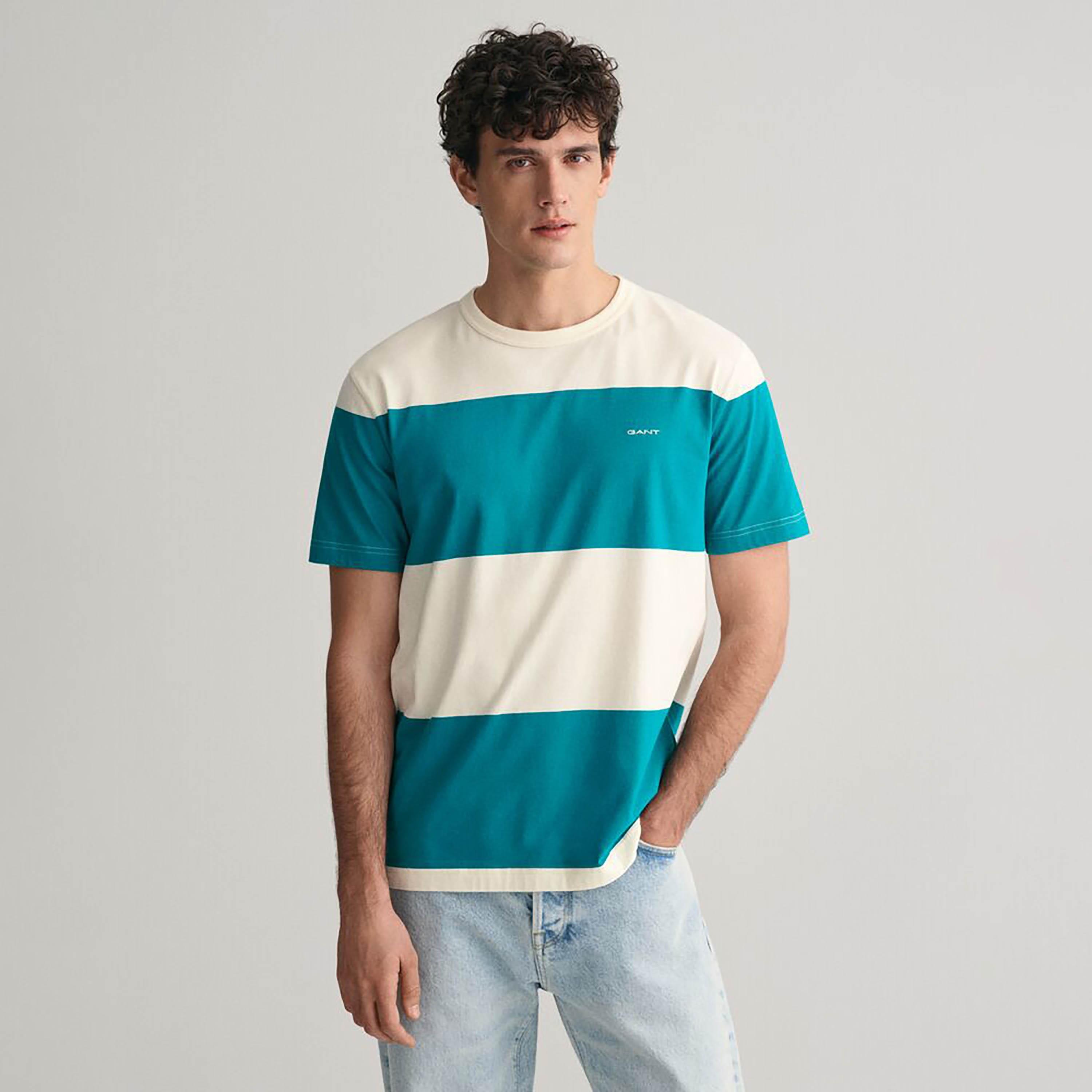 Gant Striped Round Neck Short Sleeves Men's T-Shirt-men-clothing-tshirtsandpolos-tshirts-image-1