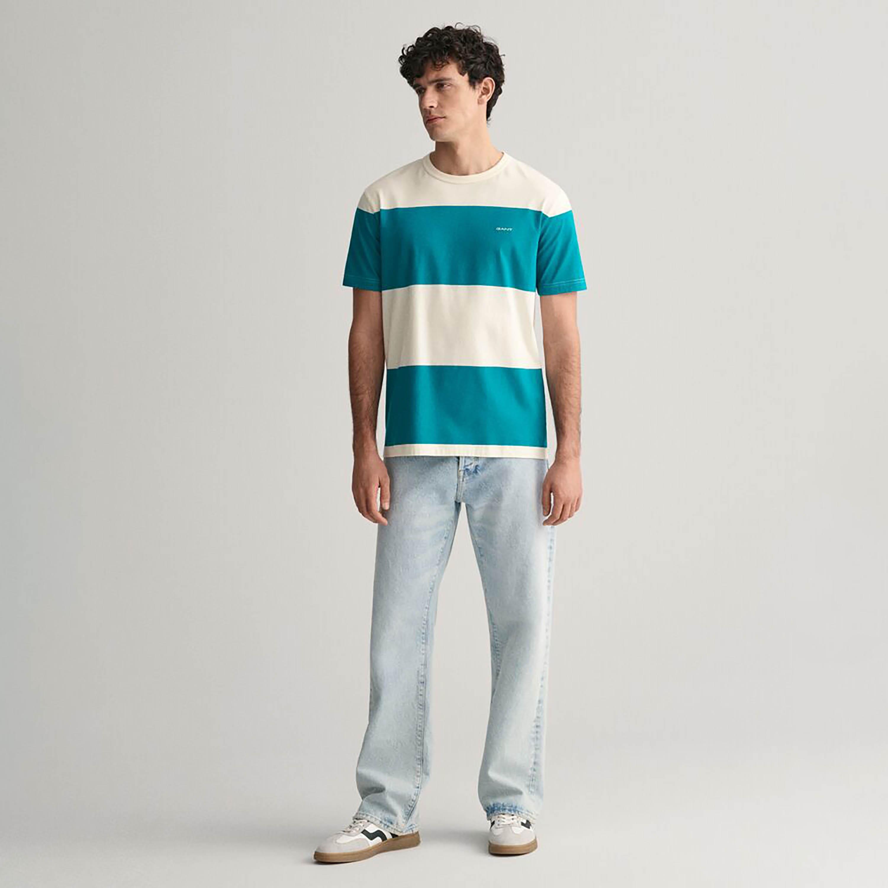 Gant Striped Round Neck Short Sleeves Men's T-Shirt-men-clothing-tshirtsandpolos-tshirts-image-2
