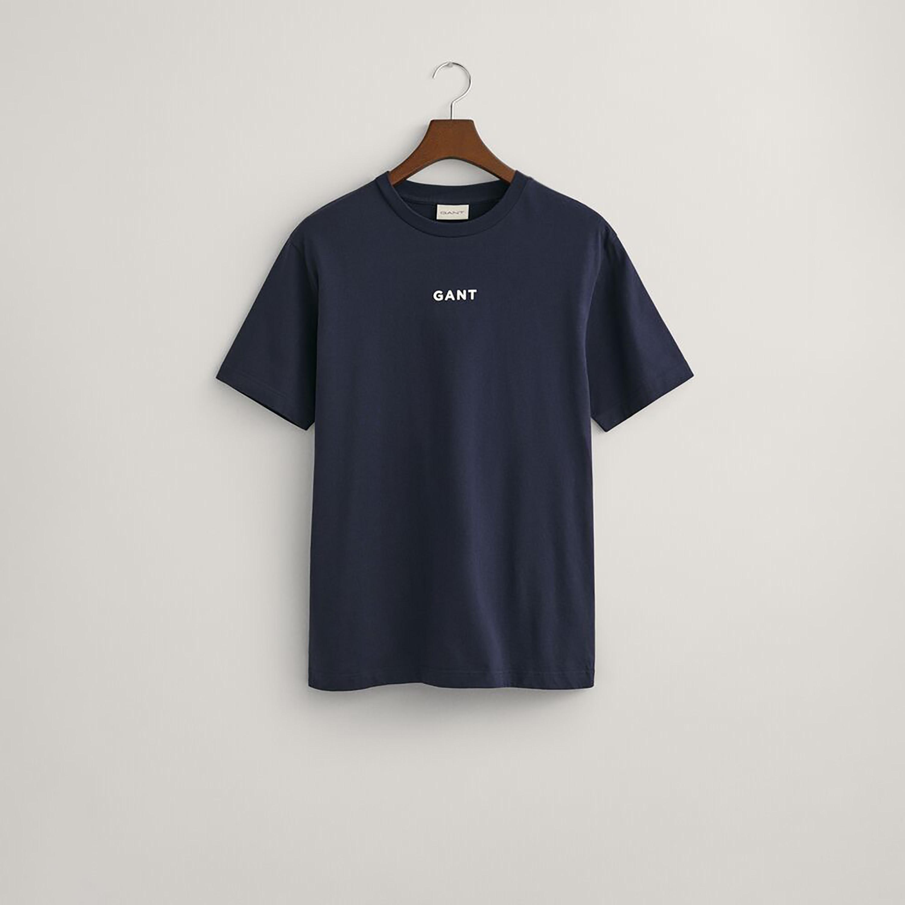 تي شيرت رجالي بأكمام قصيرة ورقبة مستديرة وشعار صغير من Gant-men-clothing-tshirtsandpolos-tshirts-image-10