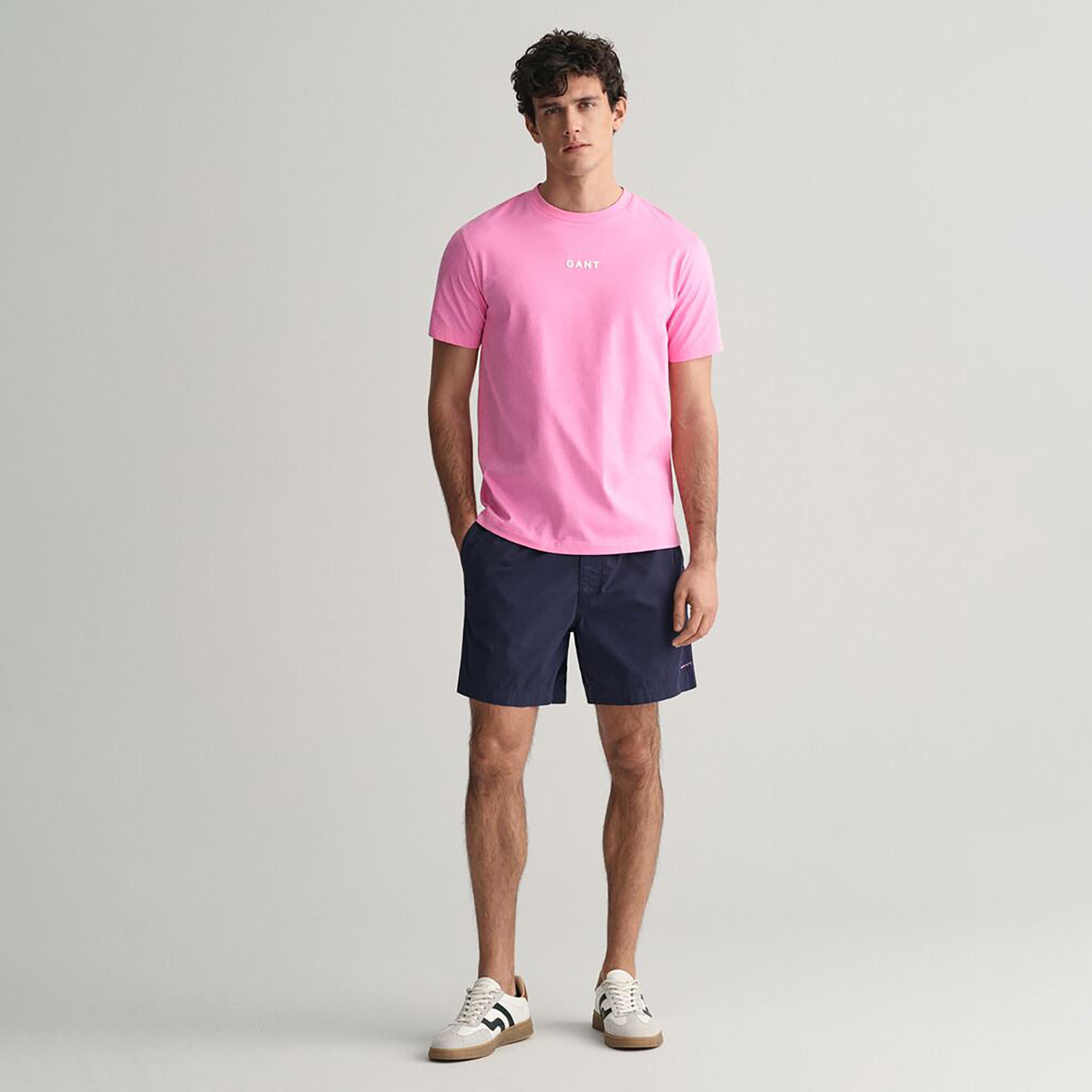 تي شيرت رجالي بأكمام قصيرة ورقبة مستديرة وشعار صغير من Gant-men-clothing-tshirtsandpolos-tshirts-image-17