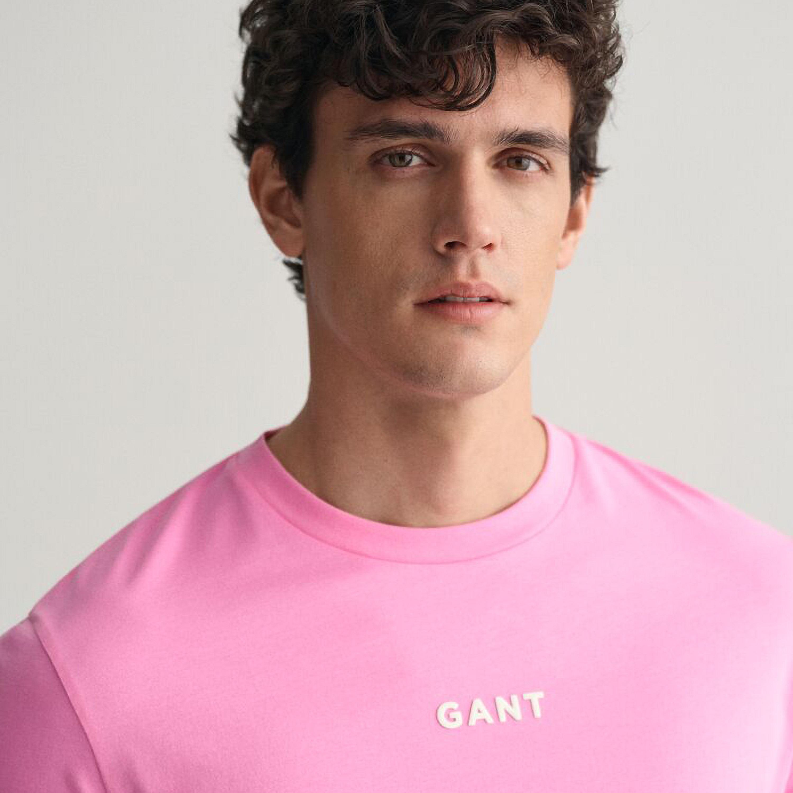 تي شيرت رجالي بأكمام قصيرة ورقبة مستديرة وشعار صغير من Gant-men-clothing-tshirtsandpolos-tshirts-image-18