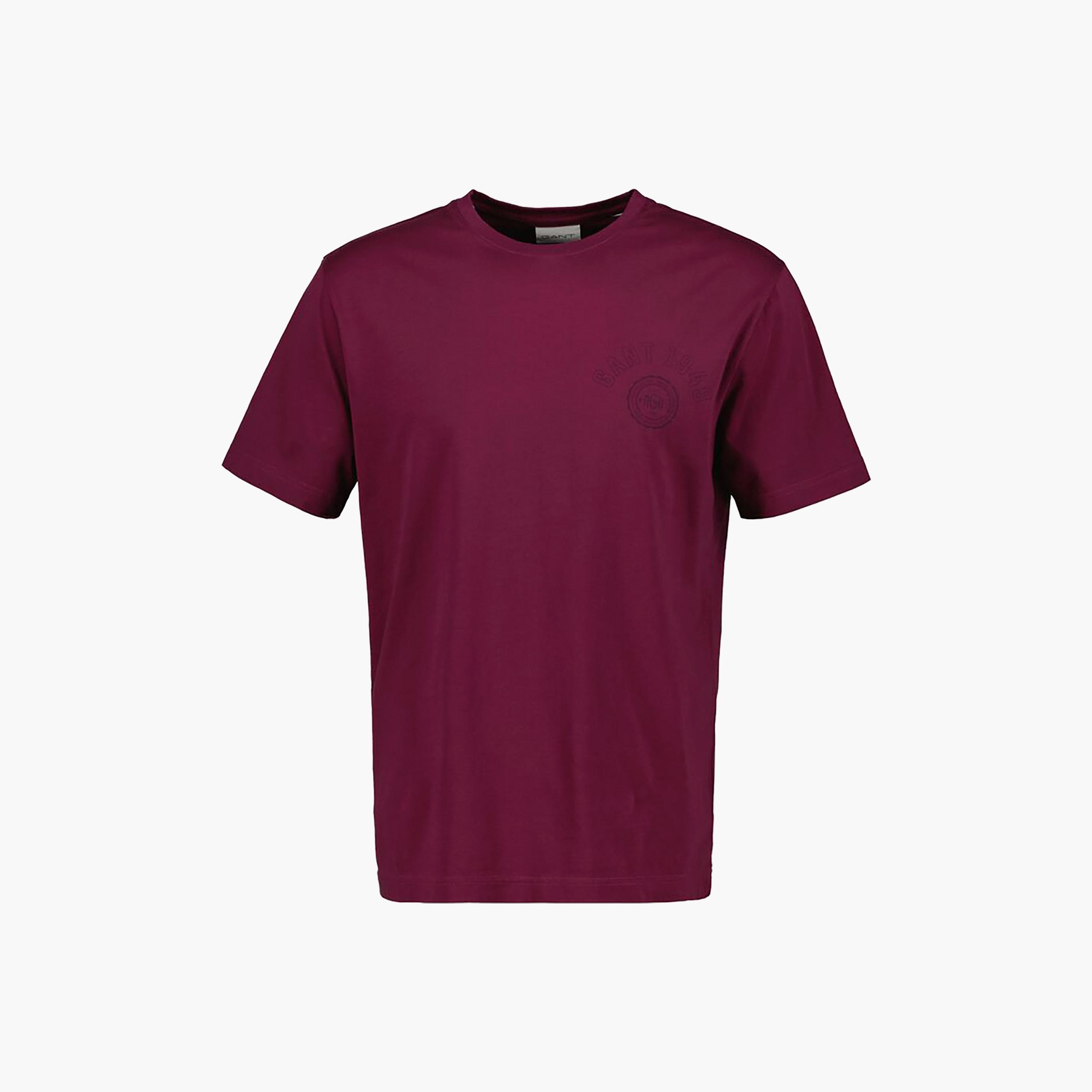 Gant Washed Logo Print Round Neck Short Sleeves Men's T-Shirt-men-clothing-tshirtsandpolos-tshirts-image-5